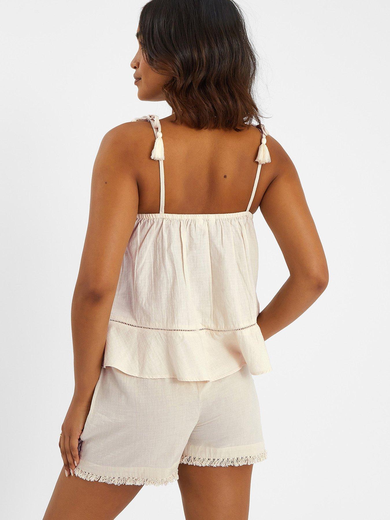 Image 2 of 5 of Accessorize Mirror Embroidered Cami - Ivory