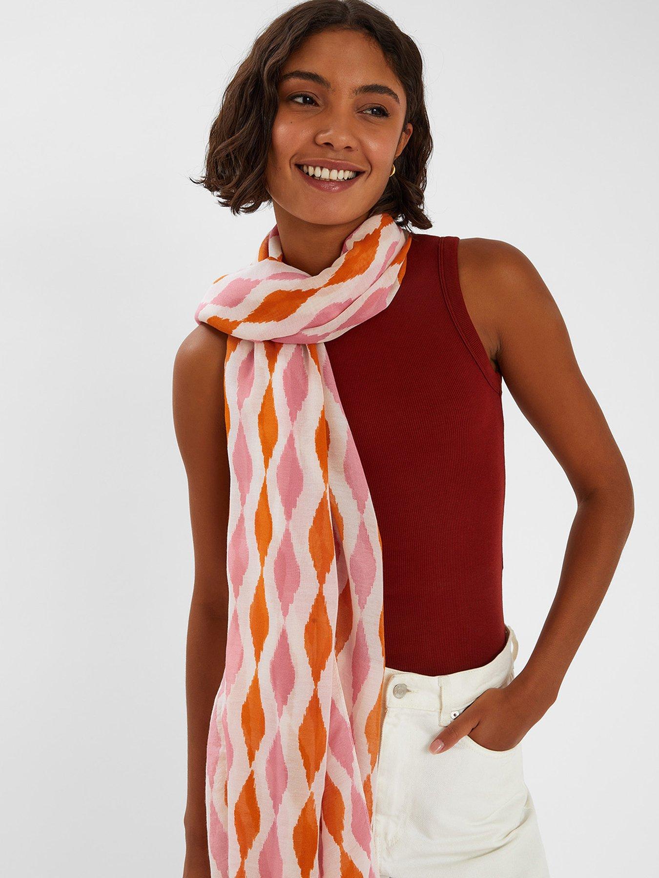 Image 2 of 3 of Accessorize Twist Print Scarf - Multi