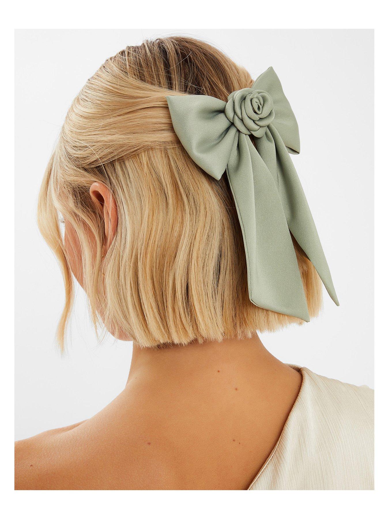 accessorize-corsage-bow-barrette-hair-clip-greenstillFront