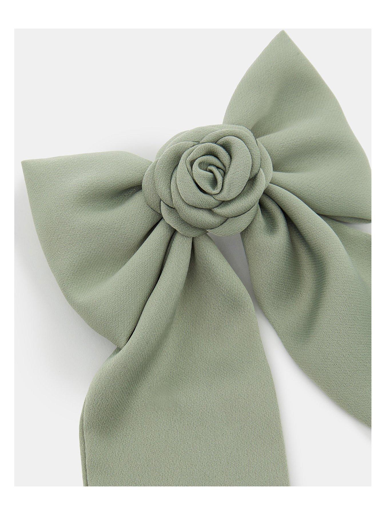 accessorize-corsage-bow-barrette-hair-clip-greenoutfit