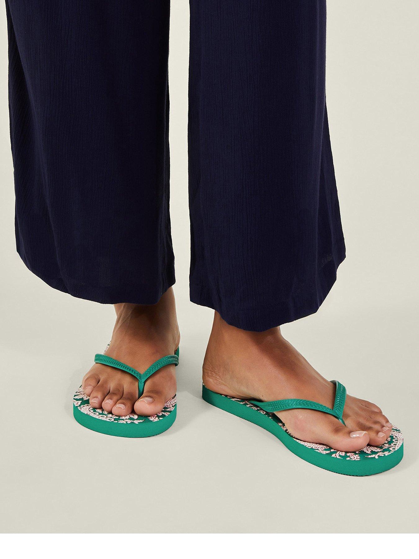 Image 2 of 4 of Accessorize Jaipur Print Flip Flop - Brights Multi