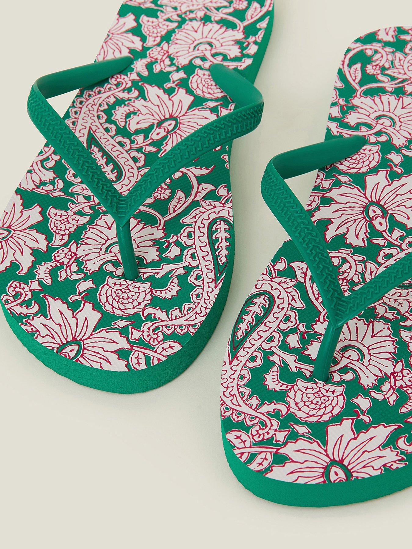 Image 4 of 4 of Accessorize Jaipur Print Flip Flop - Brights Multi