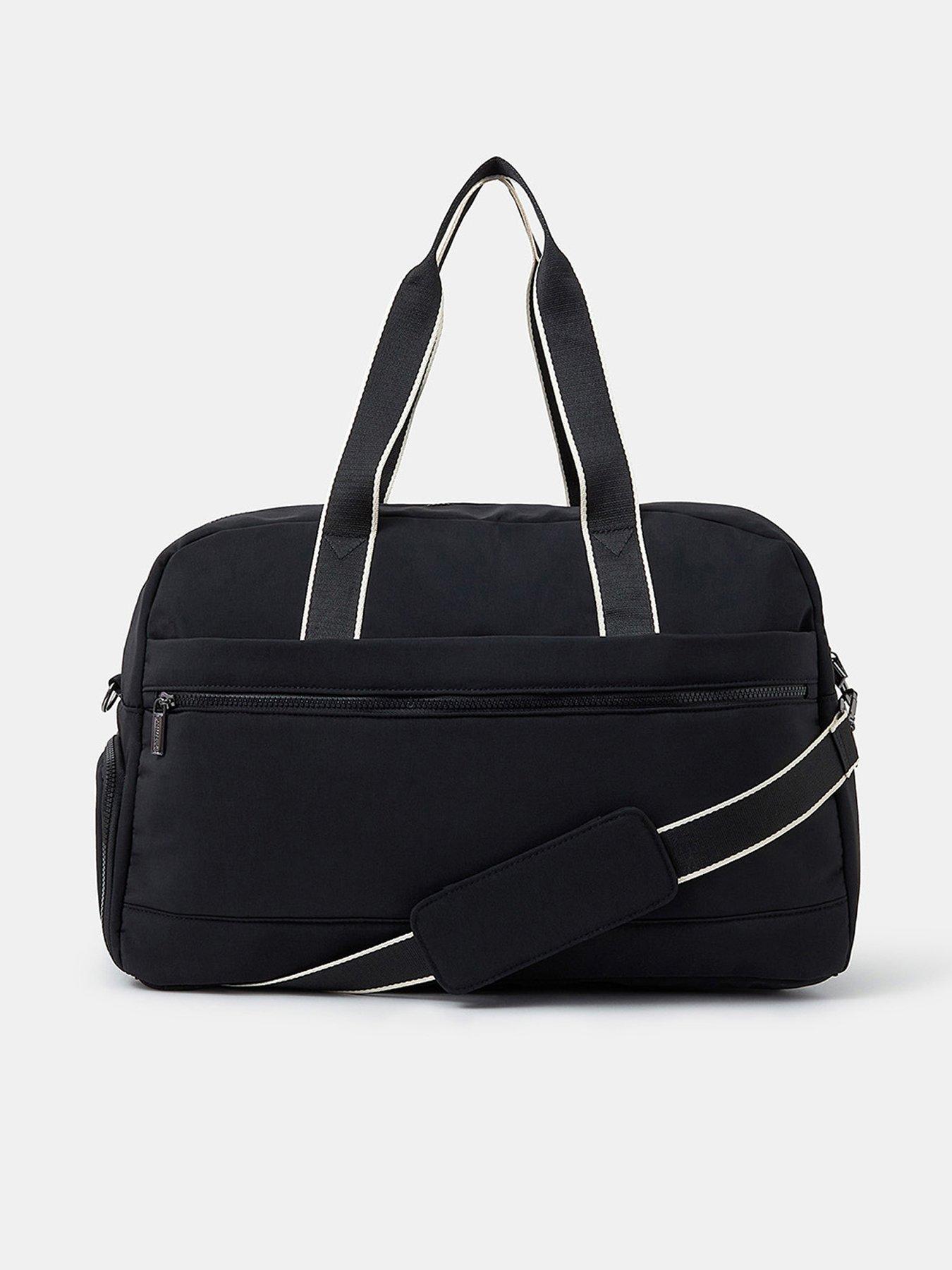 Image 1 of 5 of Accessorize Large Nylon Weekender - Black