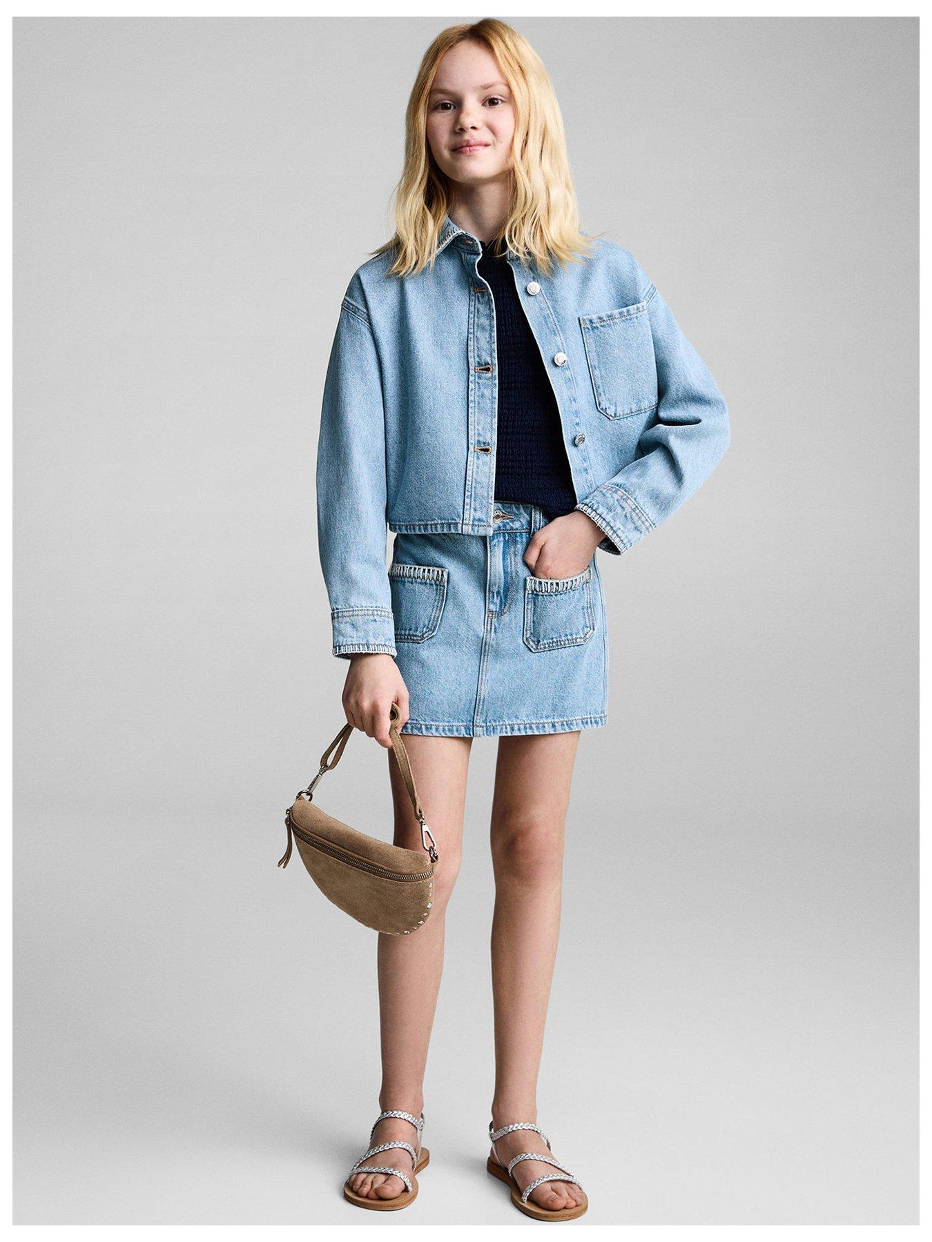 Mango Girls Bruna Co-Ord Denim Jacket - Blue