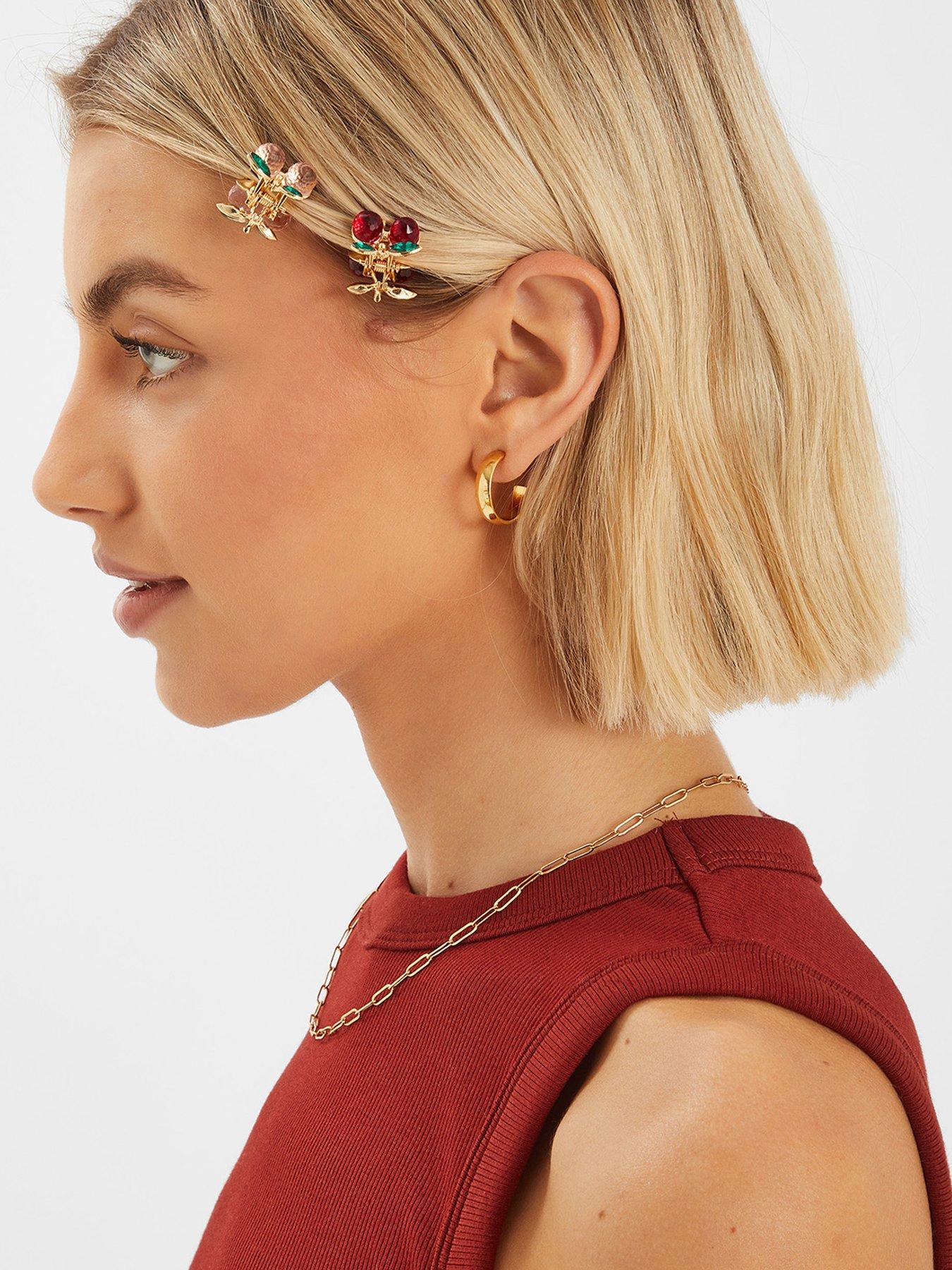 accessorize-4-pack-gem-cherry-claw-clip-goldstillFront