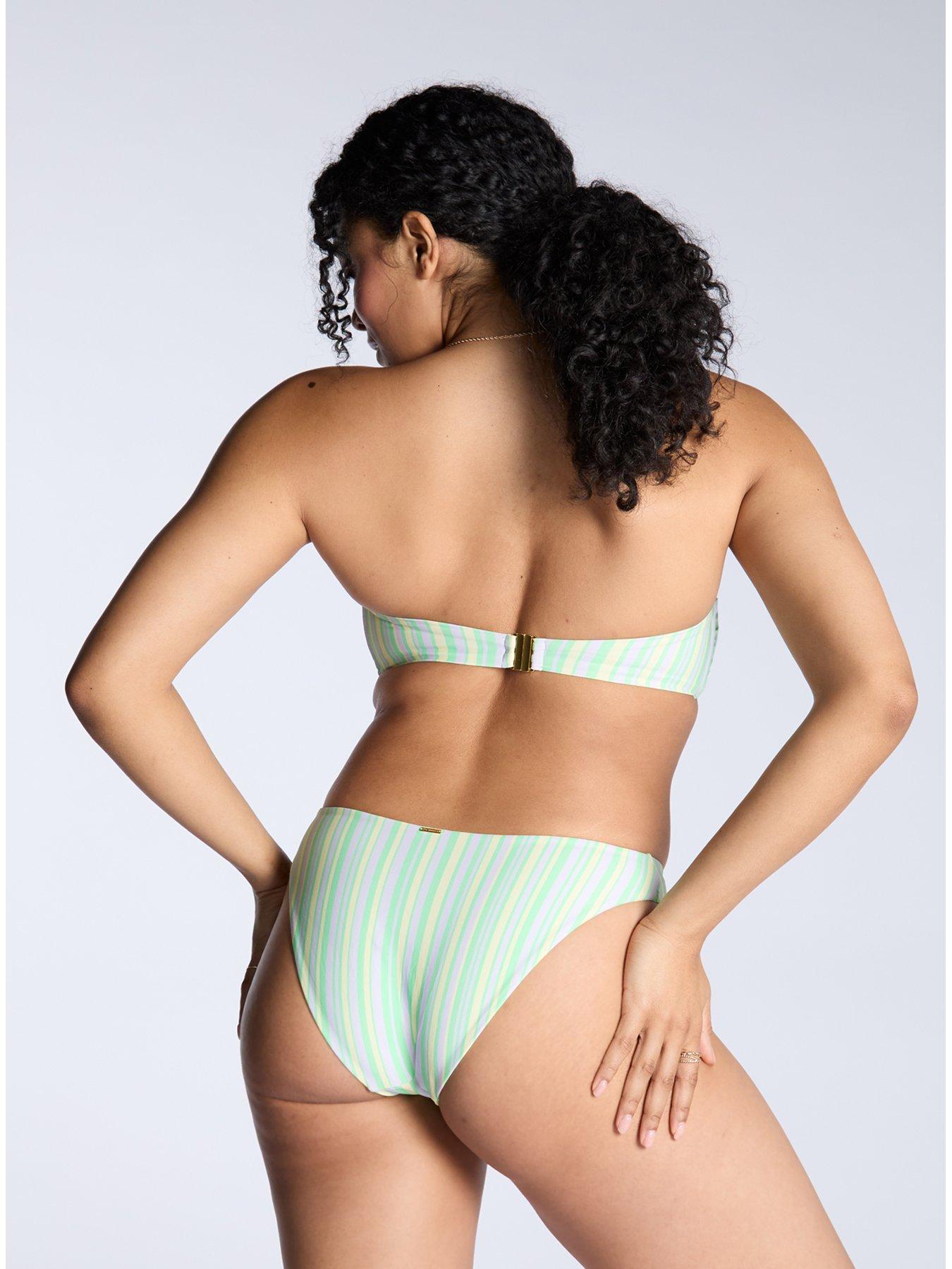 Image 2 of 5 of Boux Avenue Neapolitan Bikini Briefs - Green Stripe