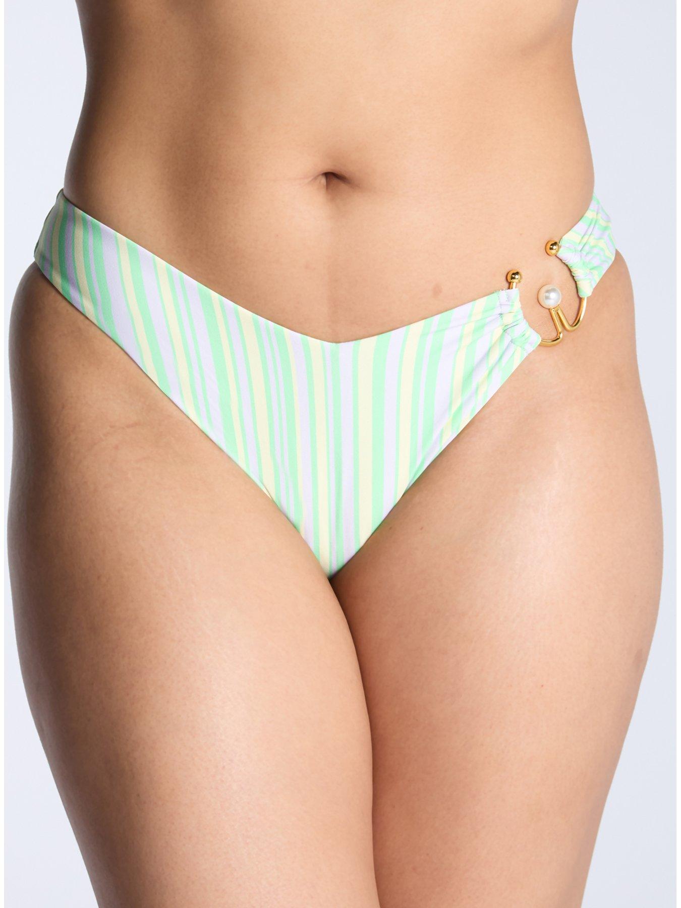 Image 4 of 5 of Boux Avenue Neapolitan Bikini Briefs - Green Stripe