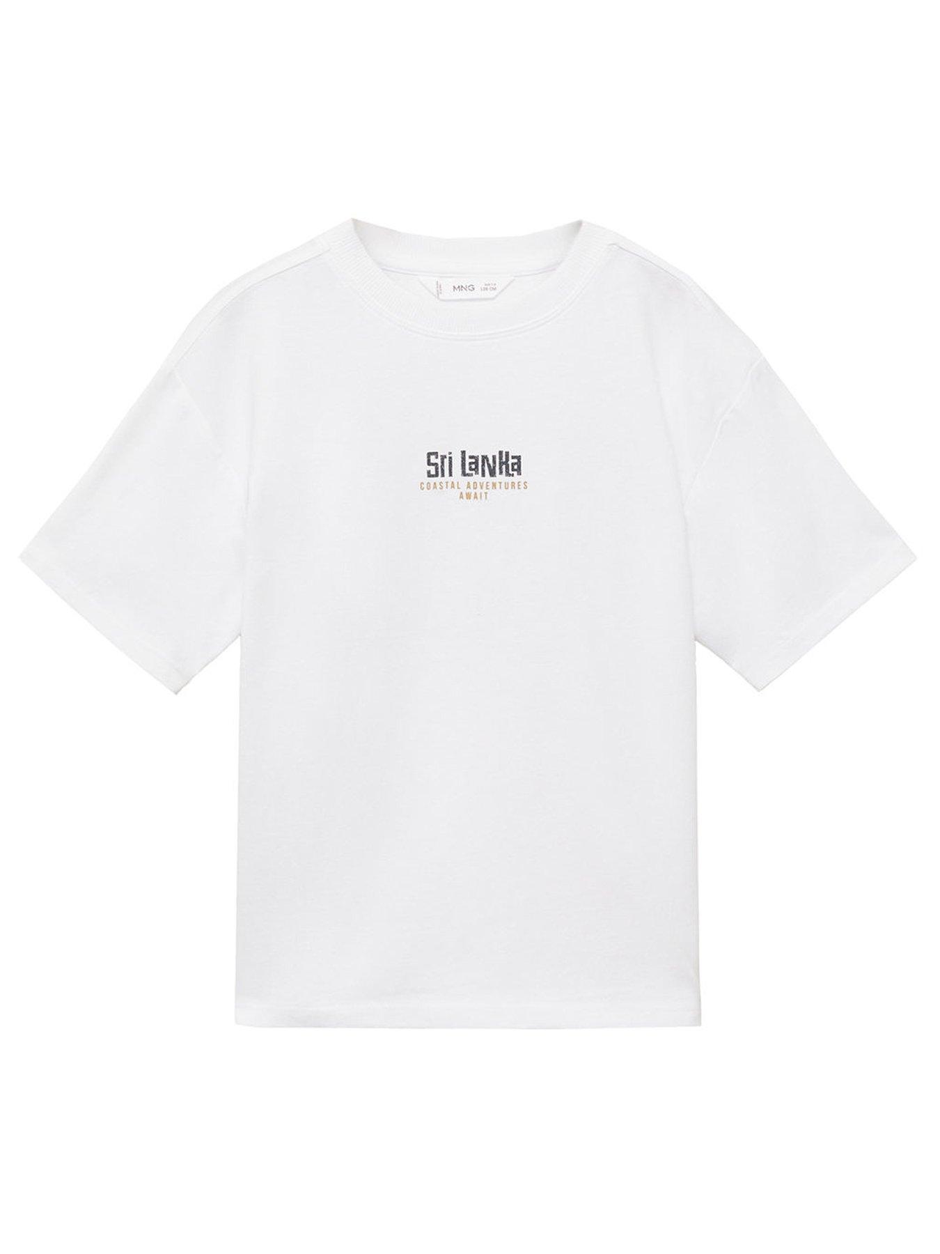 Image 1 of 4 of Mango Boys Sri Lanka Short Sleeve T-Shirt - Light Cream