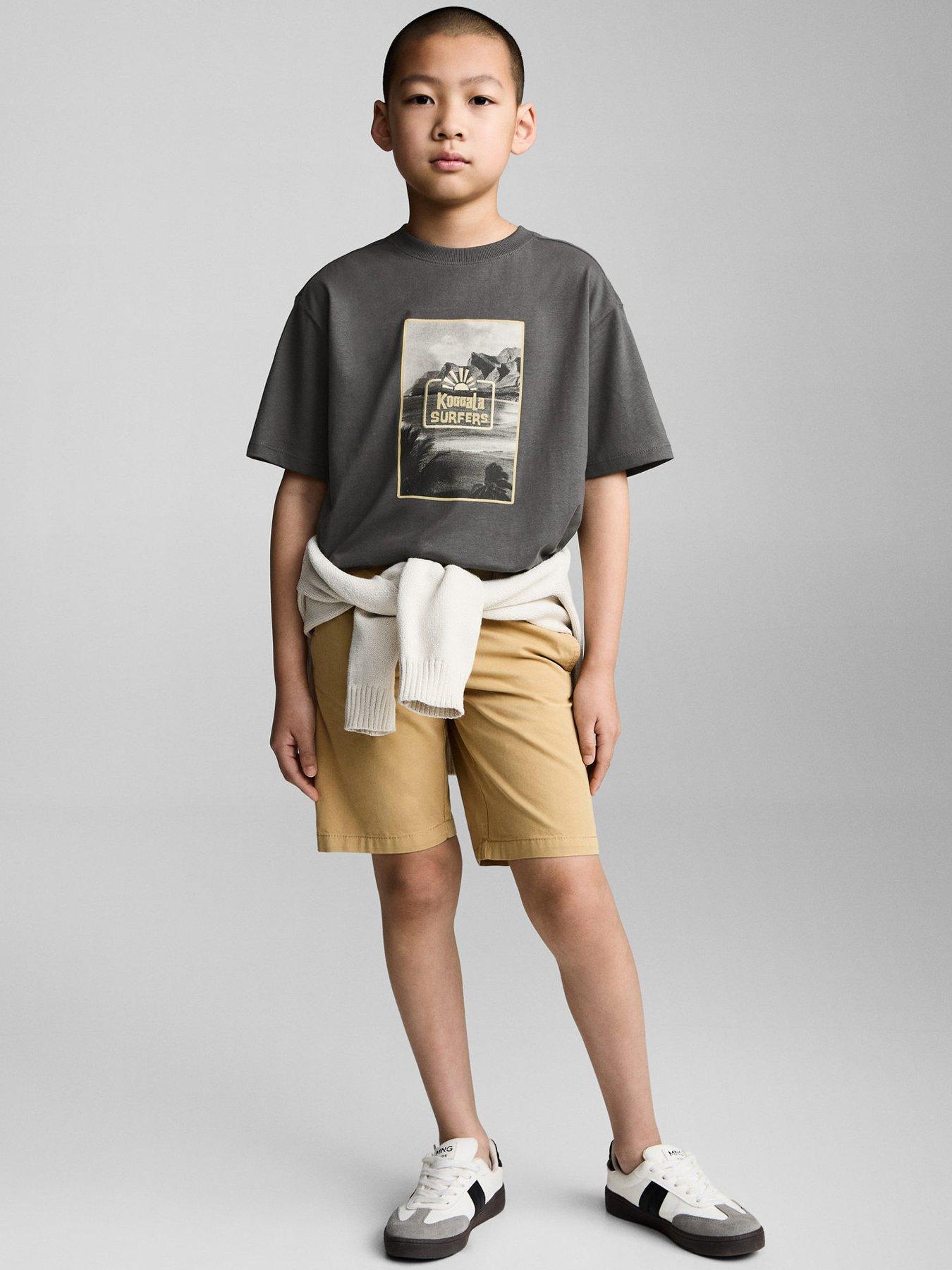 Image 4 of 5 of Mango Boys Surfers Short Sleeve T-Shirt - Dark Grey