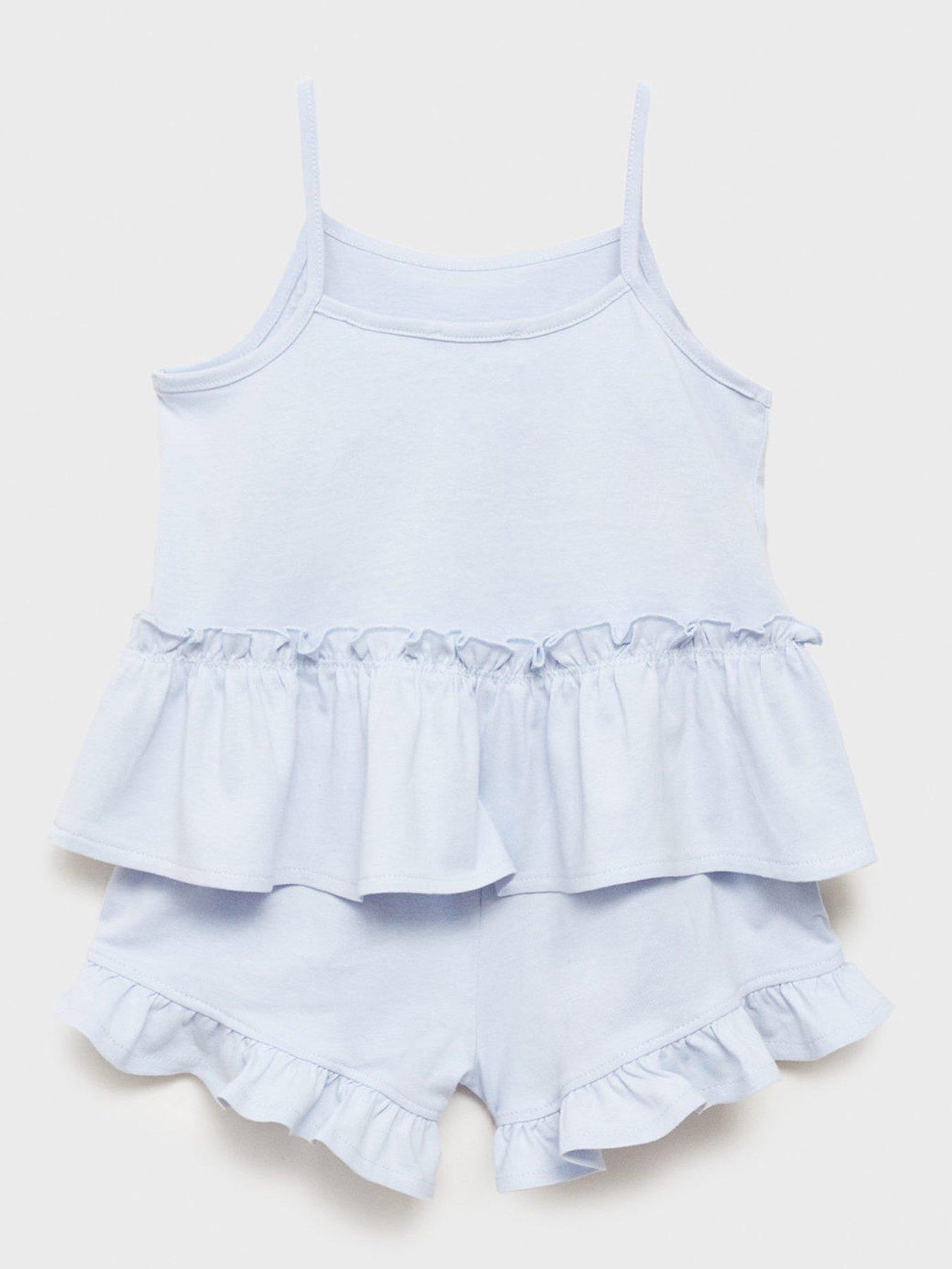 mango-younger-girls-frill-strappy-shortie-pyjamas-blueback