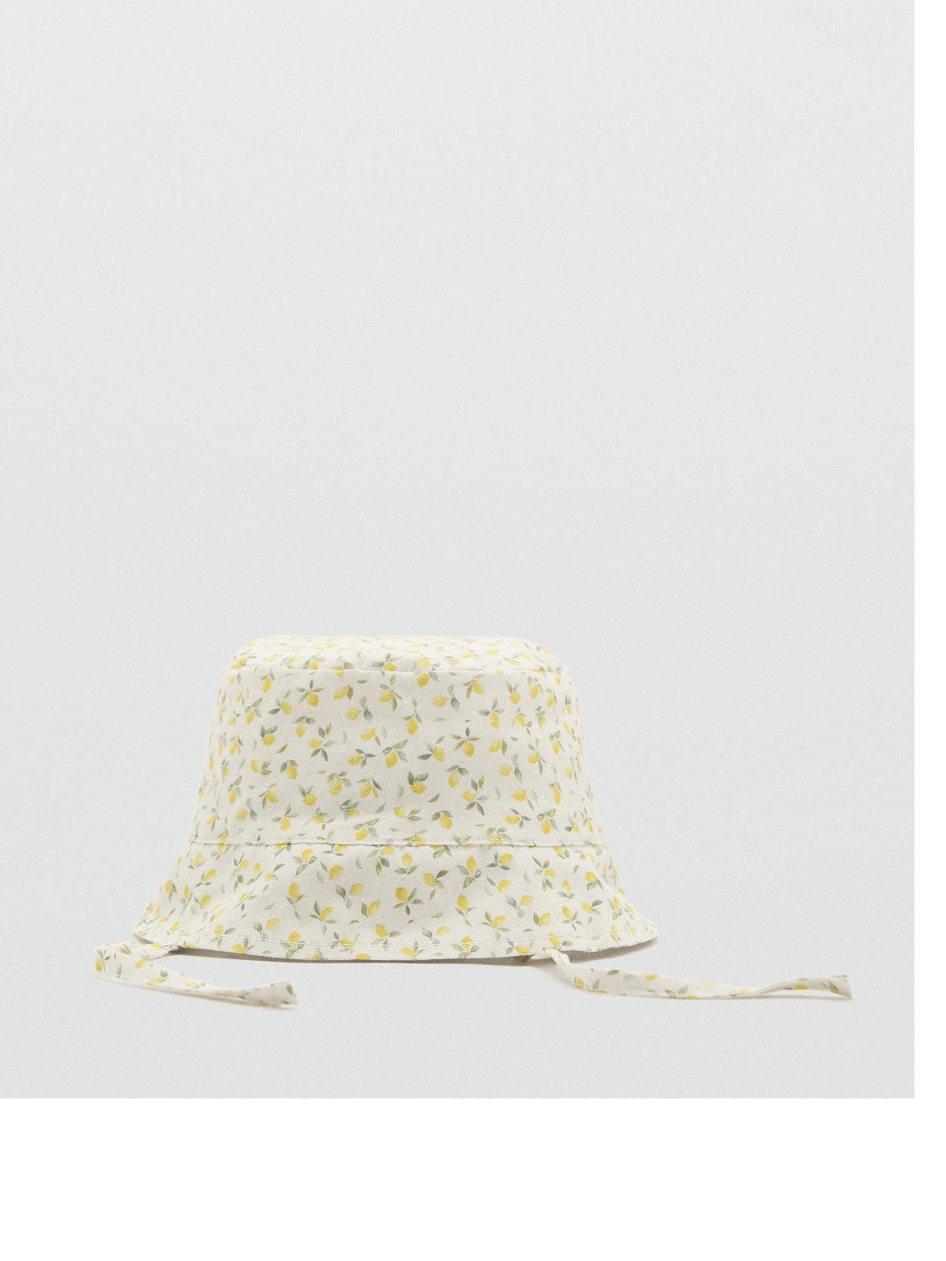undefined Baby Girls Lemon Print Sun Hat - Yellow