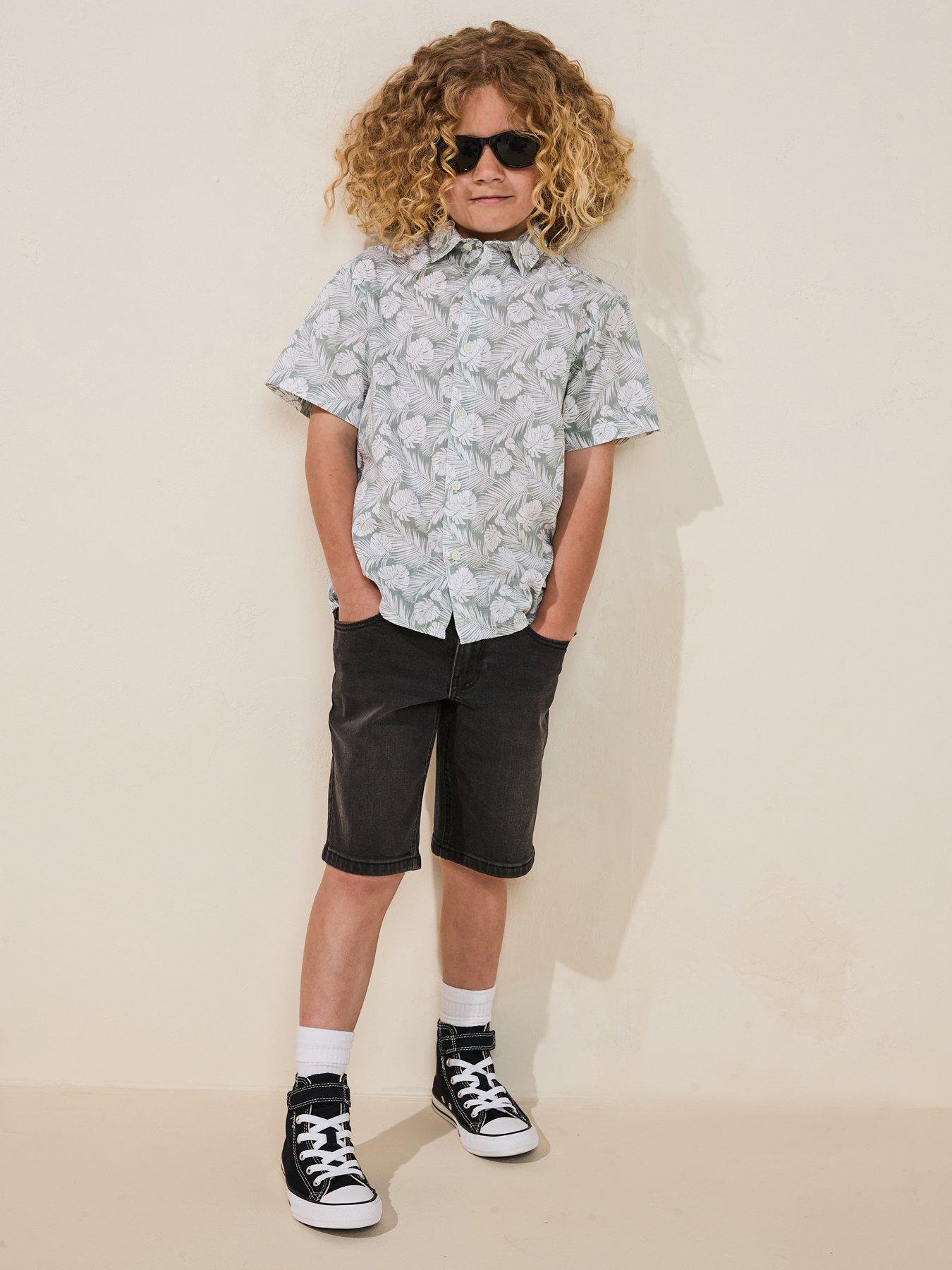 mango-boys-long-denim-shorts-black