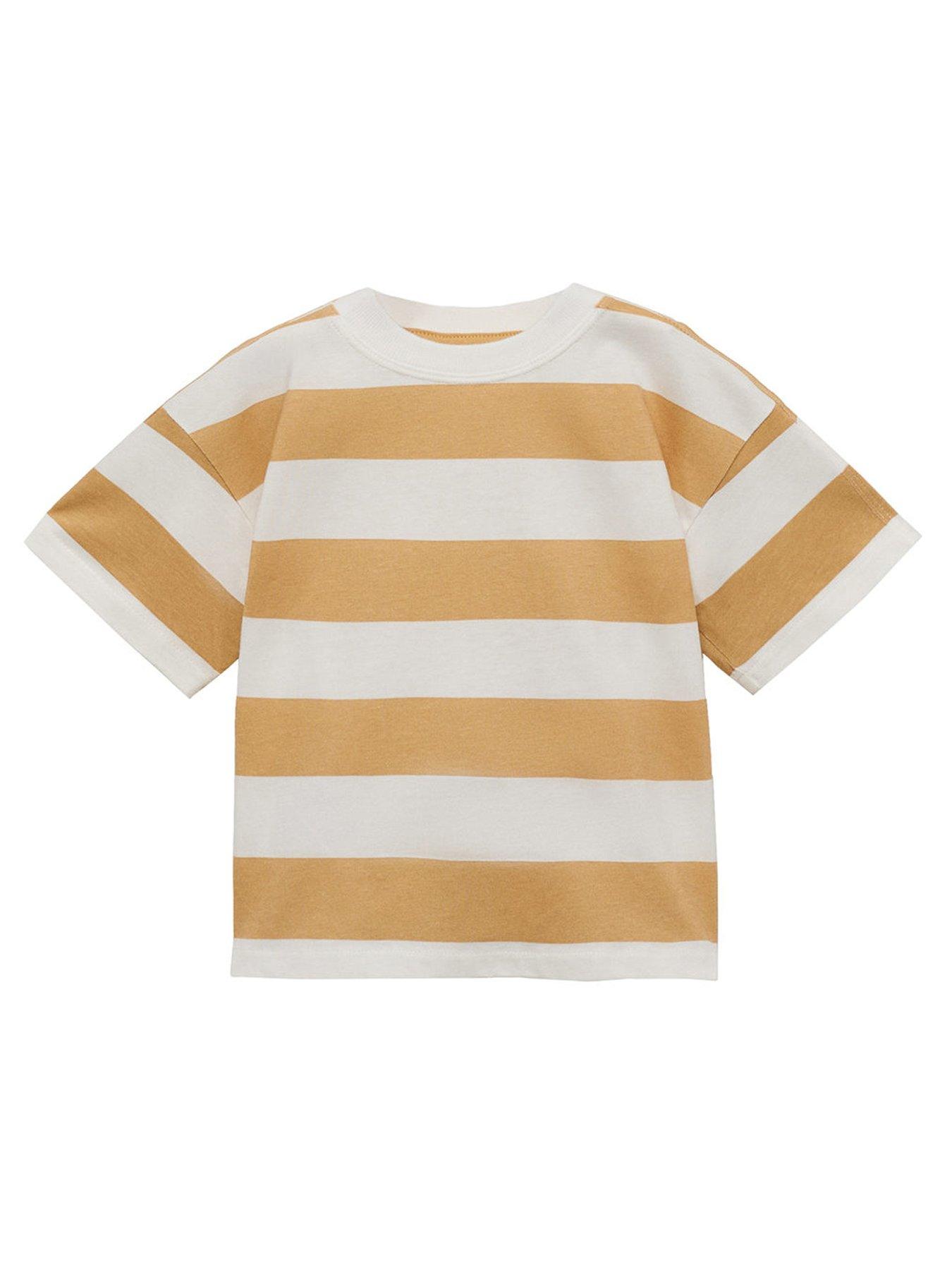undefined Younger Boys Stripe Short Sleeve Tshirt - Yellow