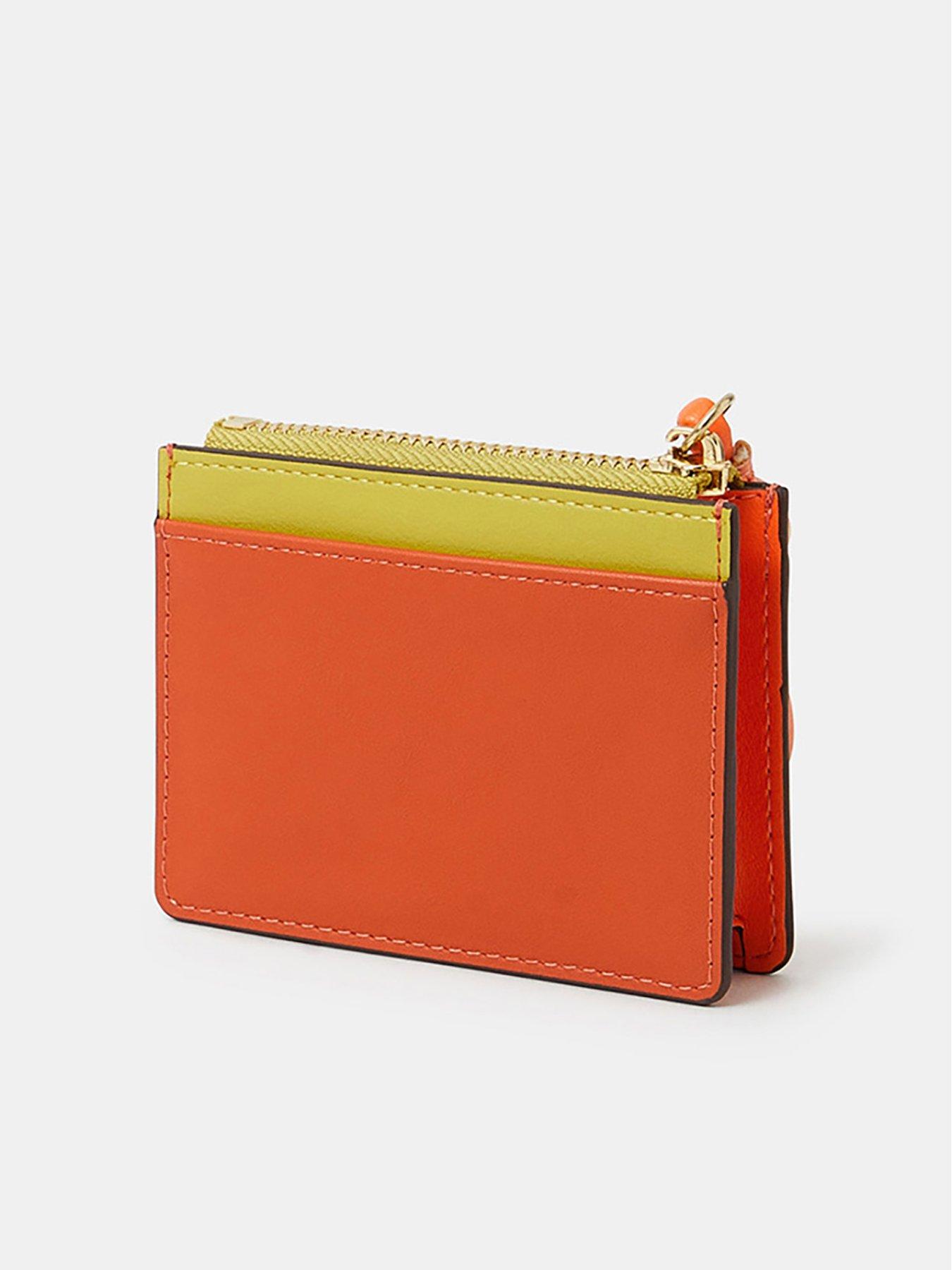 Image 2 of 3 of Accessorize Colourblock Bead Purse - Orange