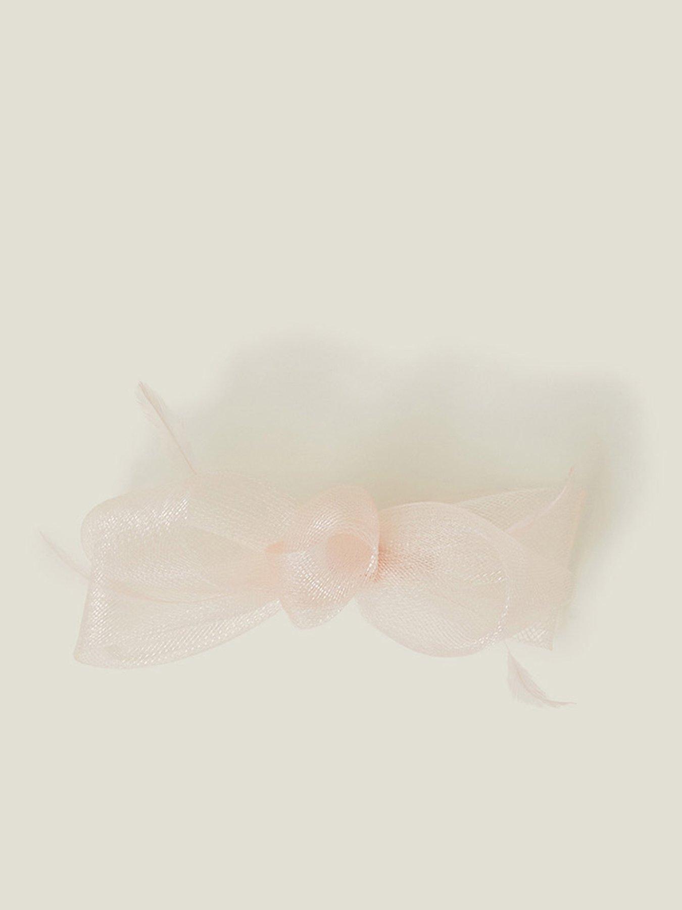 Image 1 of 4 of Accessorize Ellie Bow Clip - Pale - Pink