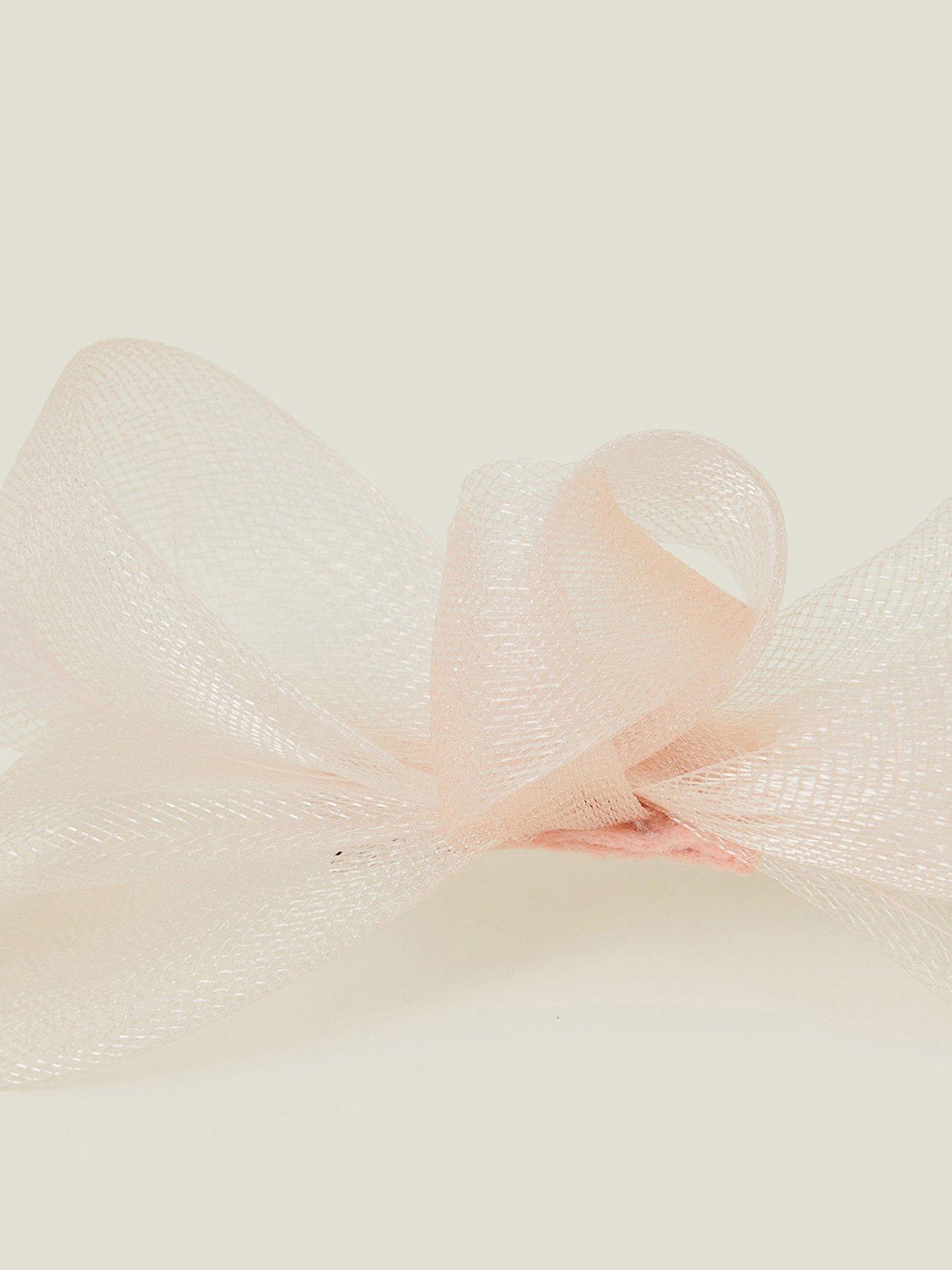 Image 4 of 4 of Accessorize Ellie Bow Clip - Pale - Pink