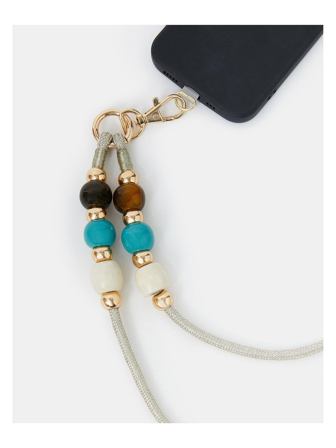 Image 2 of 2 of Accessorize Metallic Bead Strap - Gold