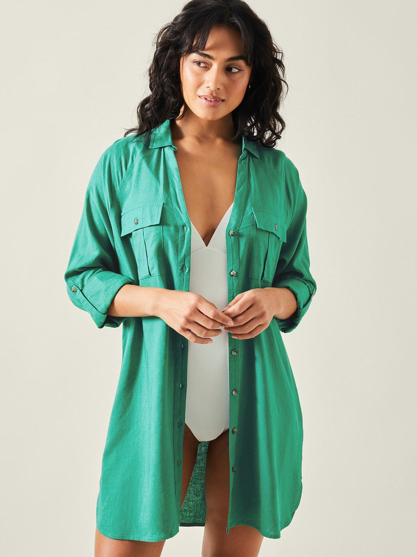 accessorize-long-sleeve-beach-cover-up-shirt-greenfront