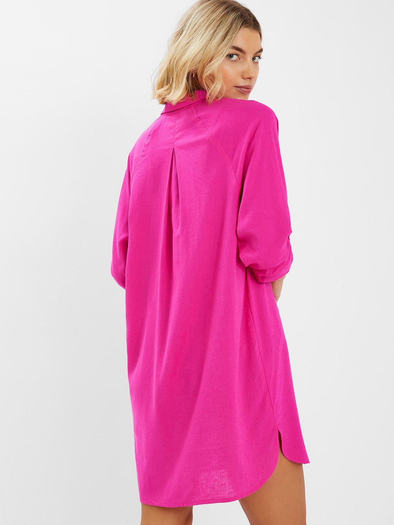 accessorize-long-sleeve-beach-cover-up-shirt-pinkstillFront