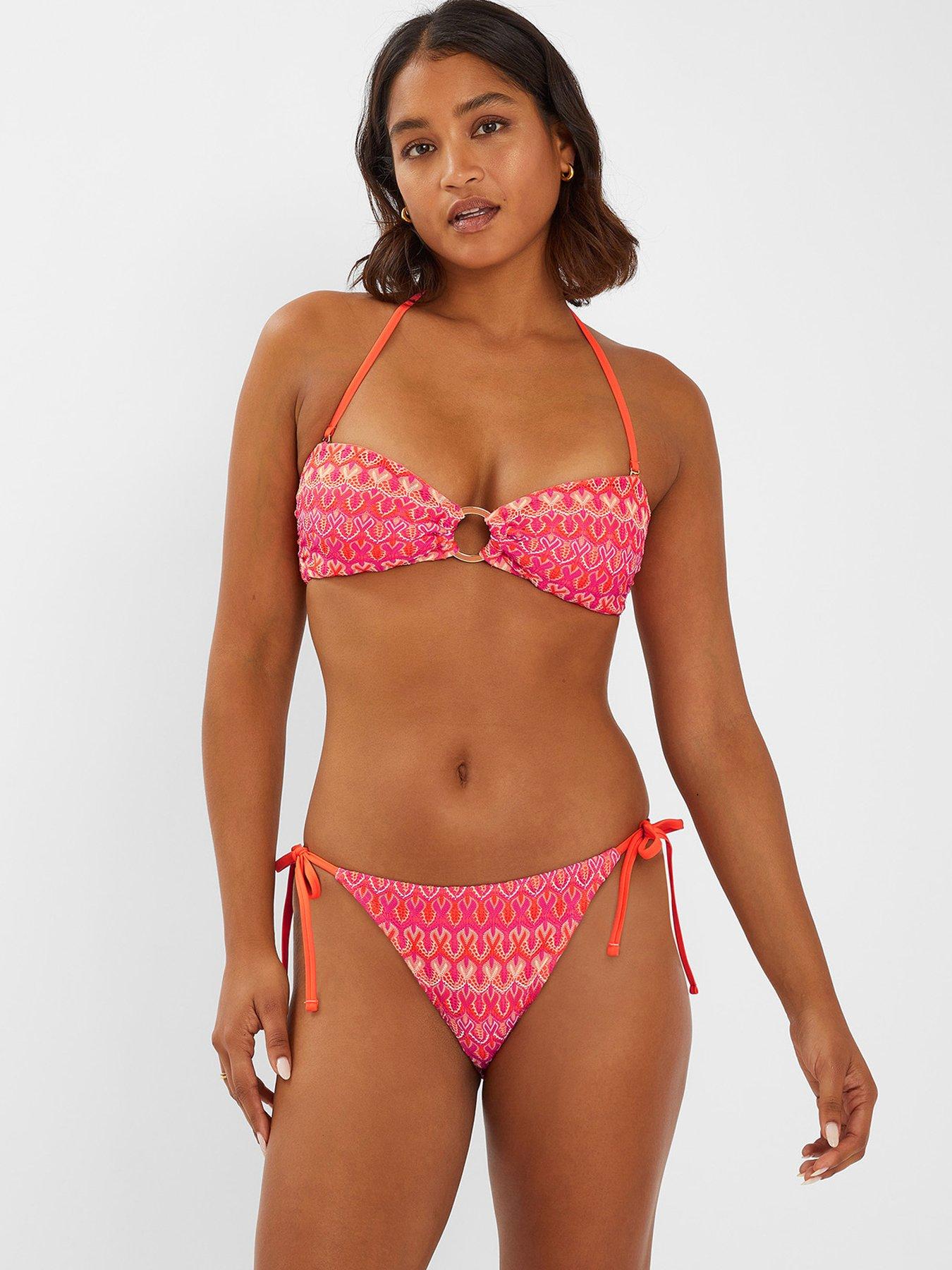 Image 4 of 4 of Accessorize Bright Crochet Bikini Bottoms - &nbsp;Multi