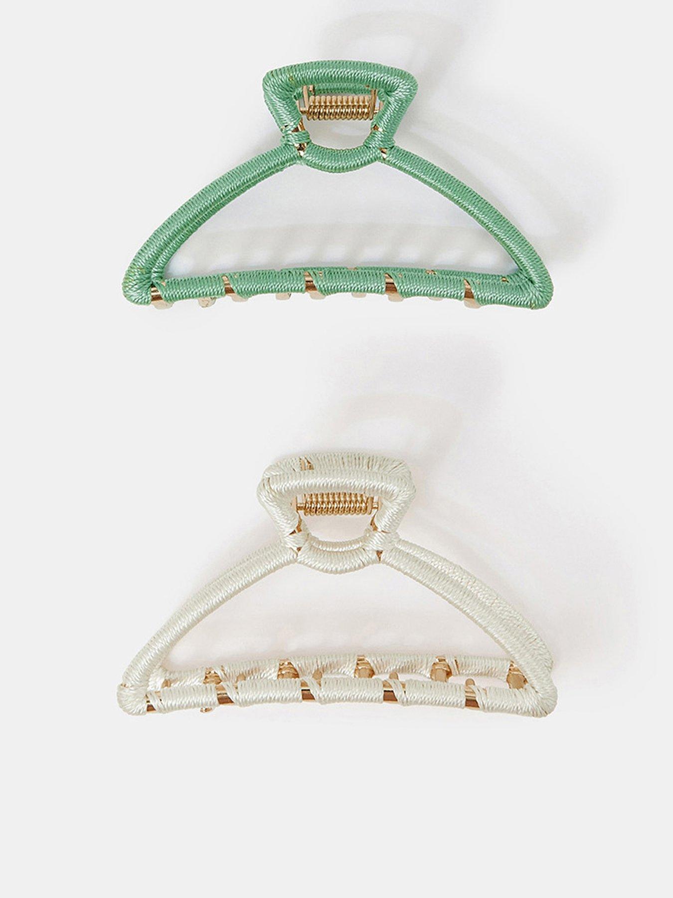 Image 1 of 3 of Accessorize 2-Pack Wrapped Claw Clips - Blue