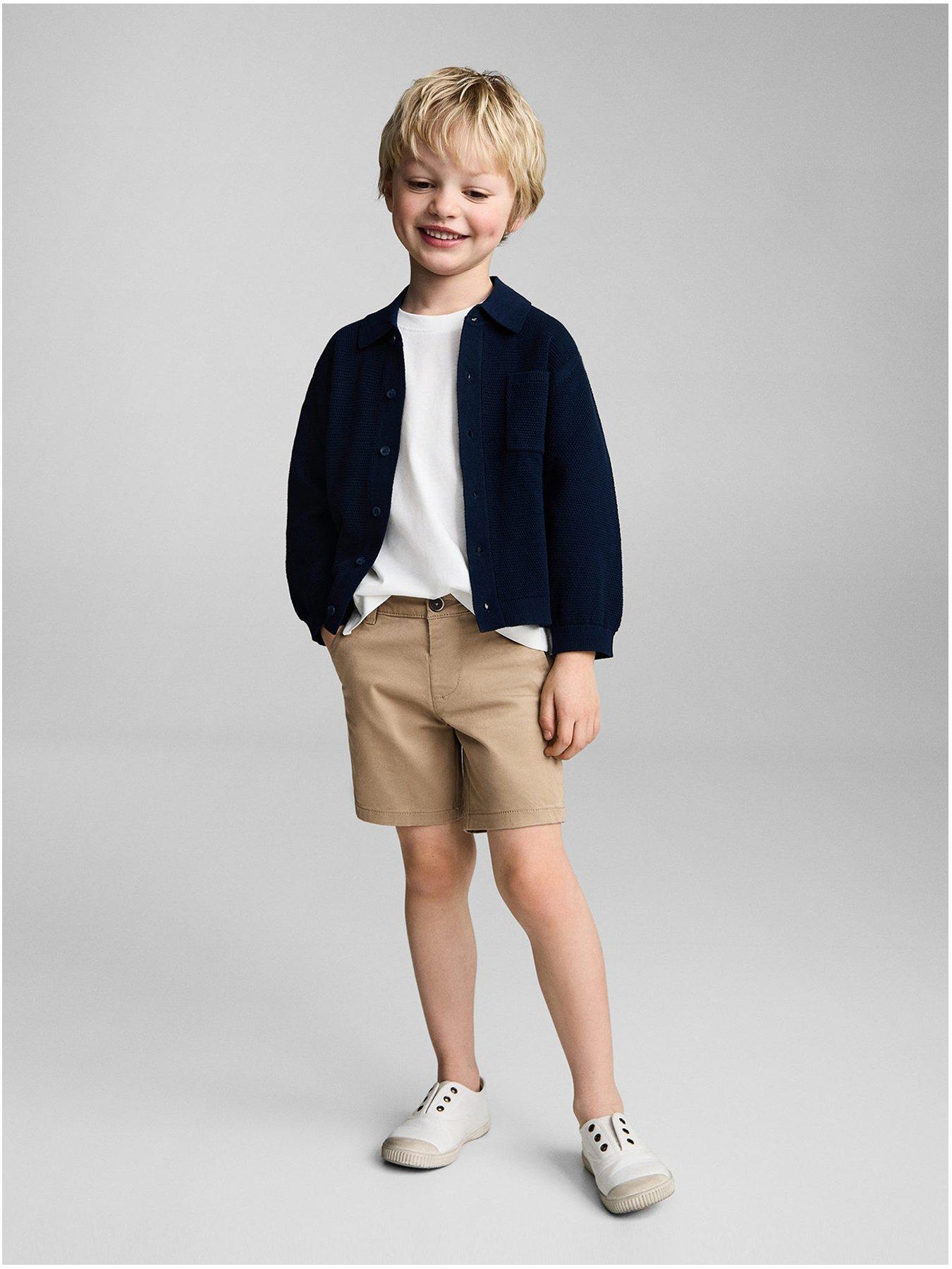 Image 1 of 5 of Mango Younger Boys Bermuda Shorts - Beige
