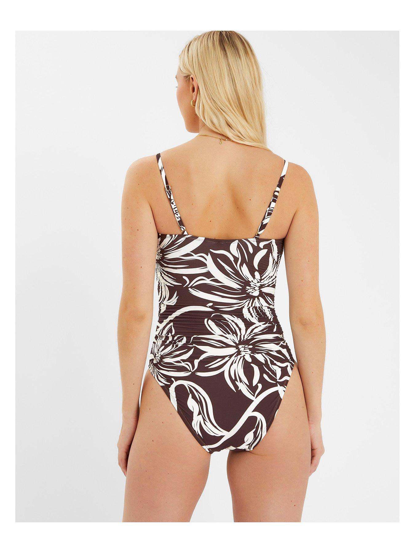 accessorize-floral-print-swimsuit-brownstillFront