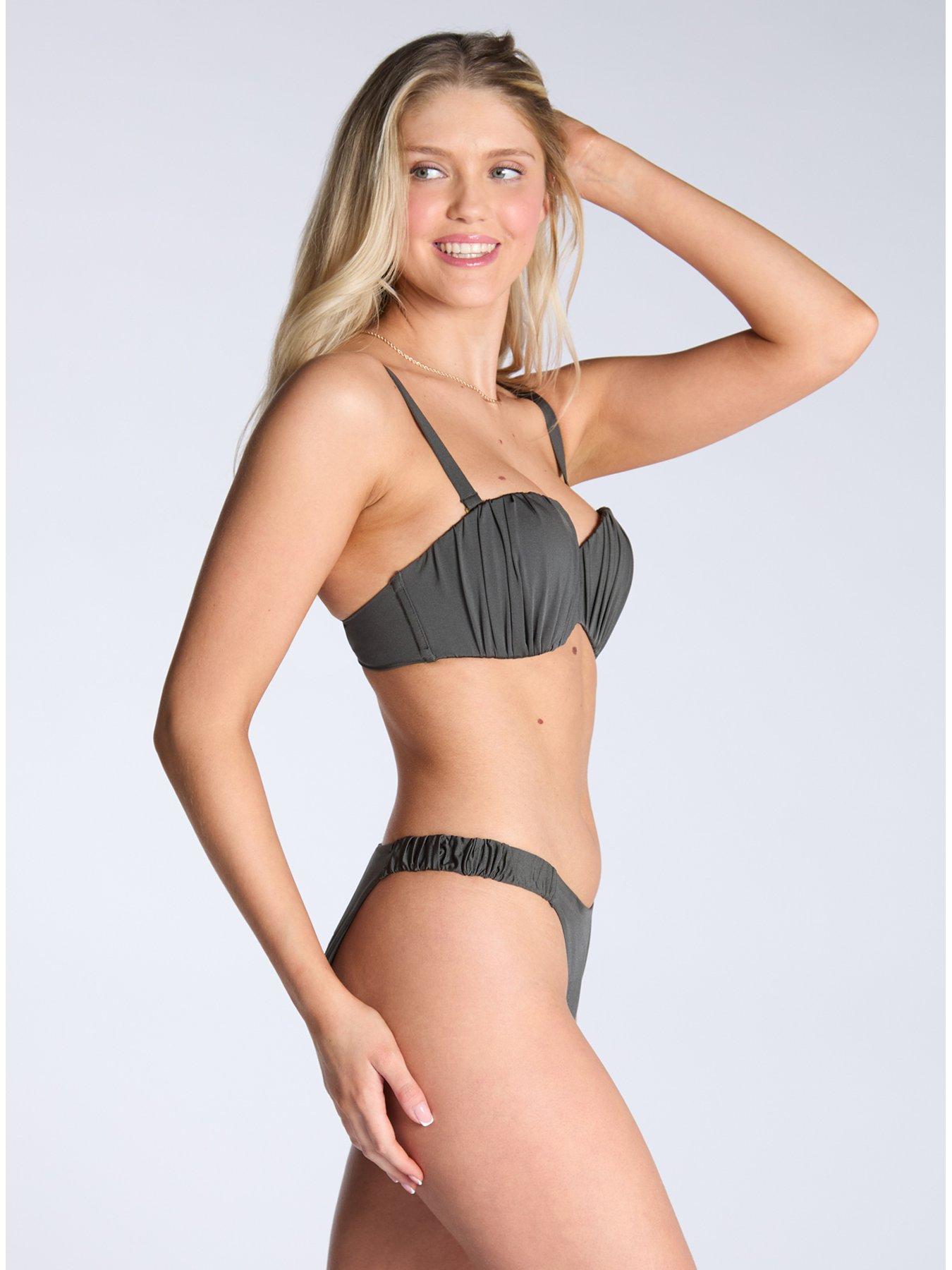 Image 4 of 6 of Boux Avenue Cortona Strapless Bikini Top - Khaki
