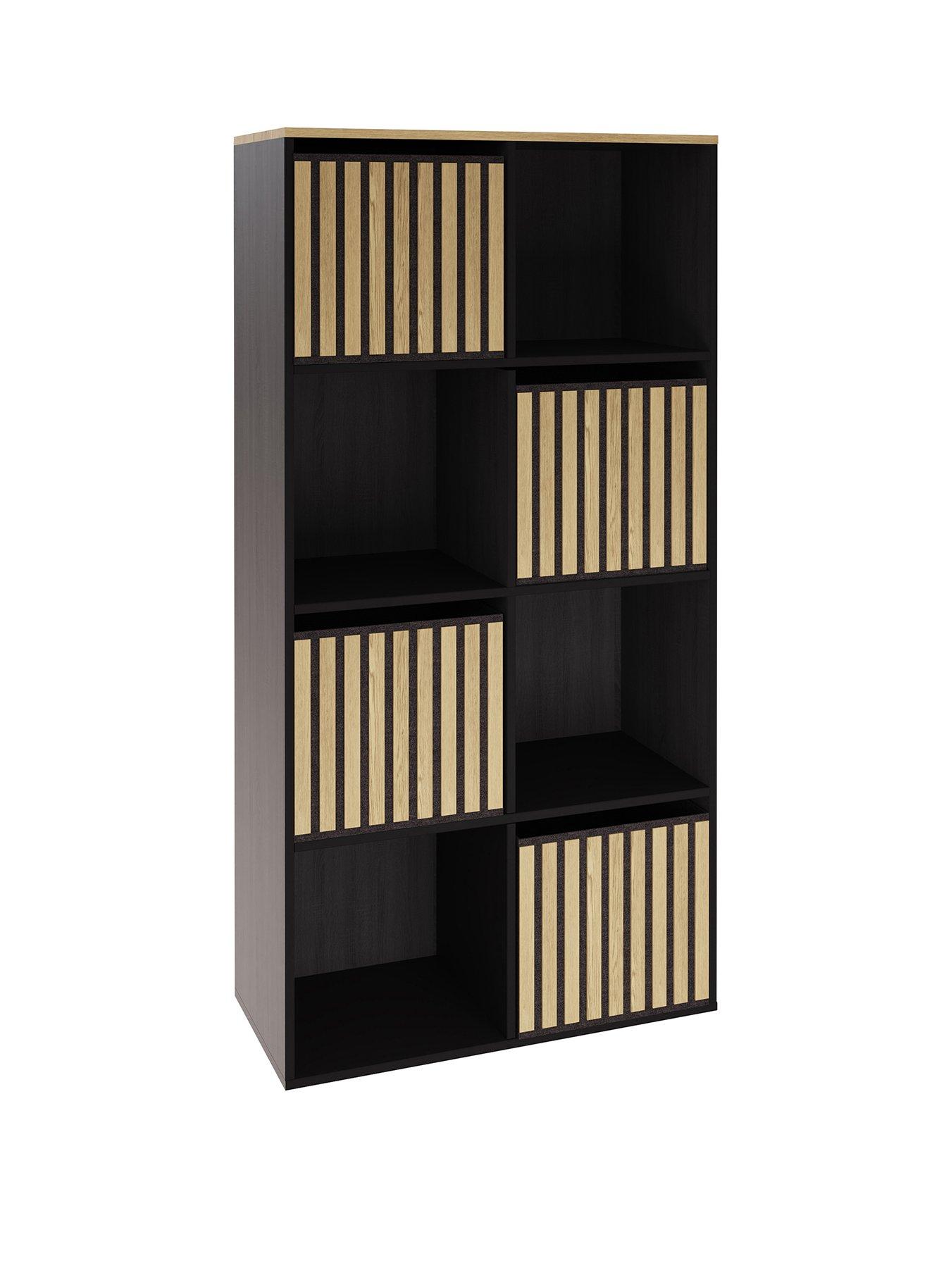 Image 2 of 7 of GFW Kube 2x4 Storage Cube - Black/Oak