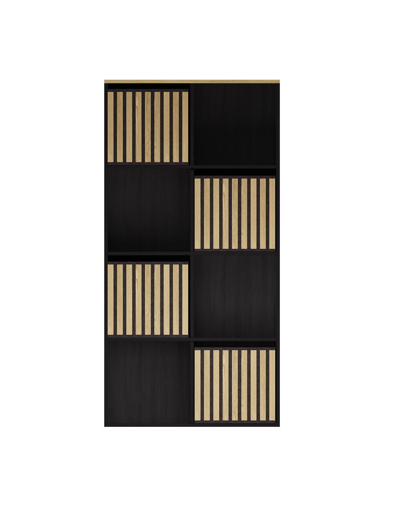Image 3 of 7 of GFW Kube 2x4 Storage Cube - Black/Oak