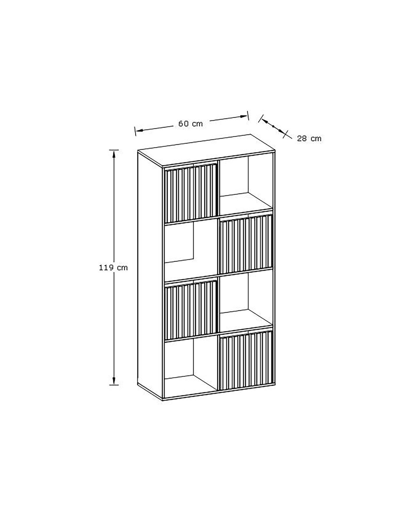 Image 7 of 7 of GFW Kube 2x4 Storage Cube - Black/Oak