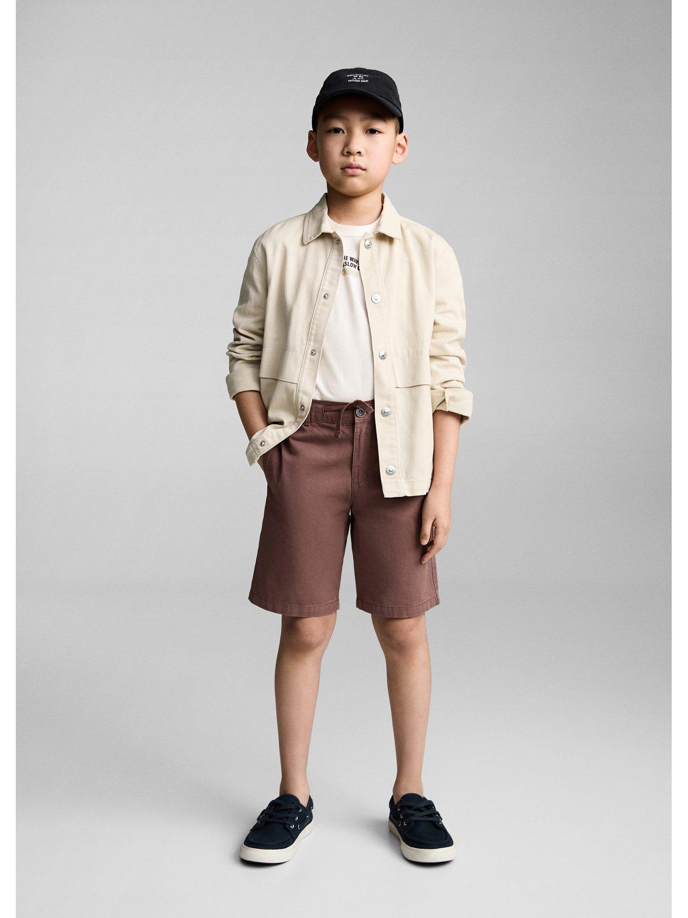Image 5 of 5 of Mango Boys Bermuda Shorts - Red