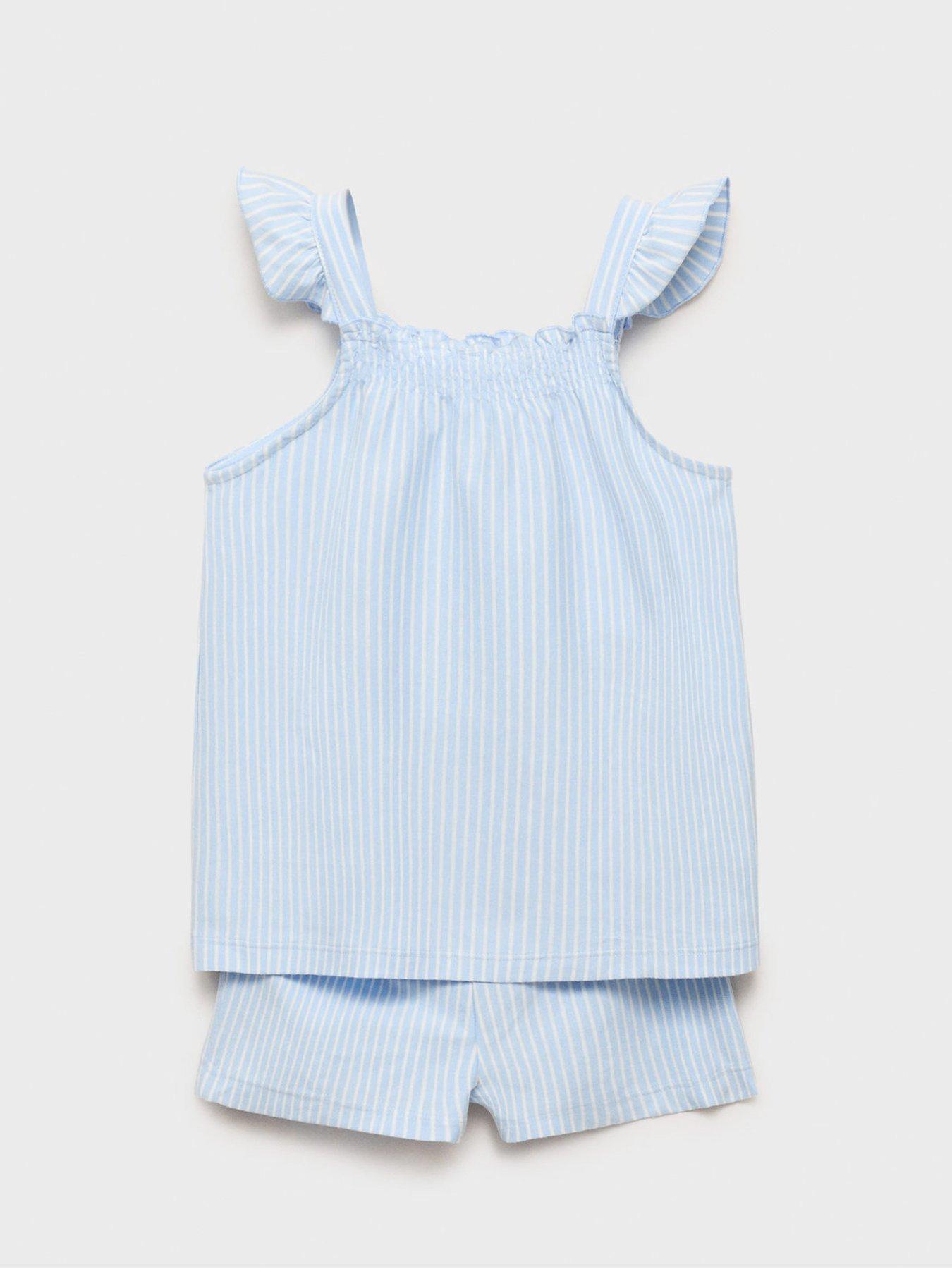 mango-younger-girls-stripe-shorty-pyjamas-blueback