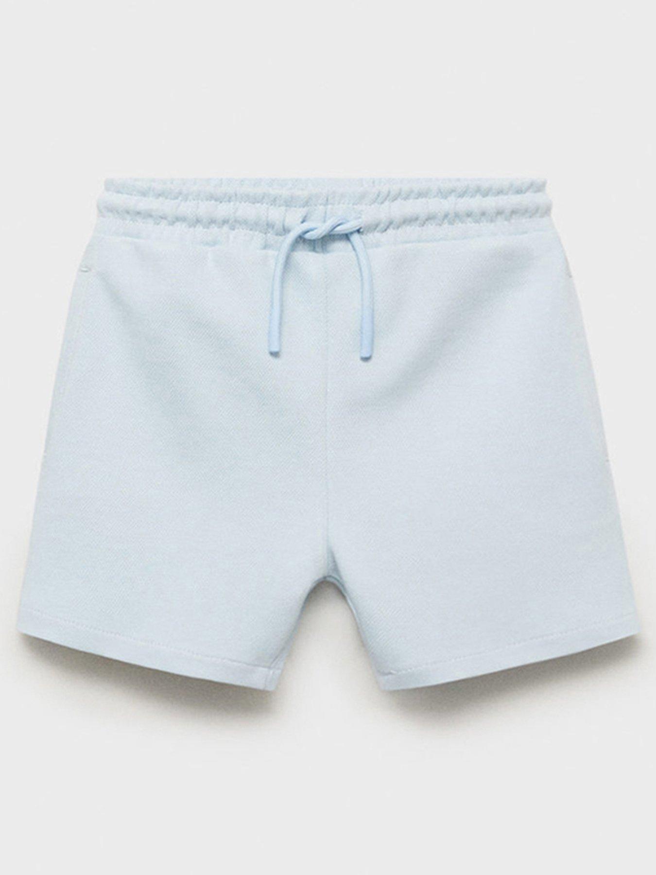 Image of Mango Younger Boys Pocket Detail Co-Ord Sweat Shorts - Blue