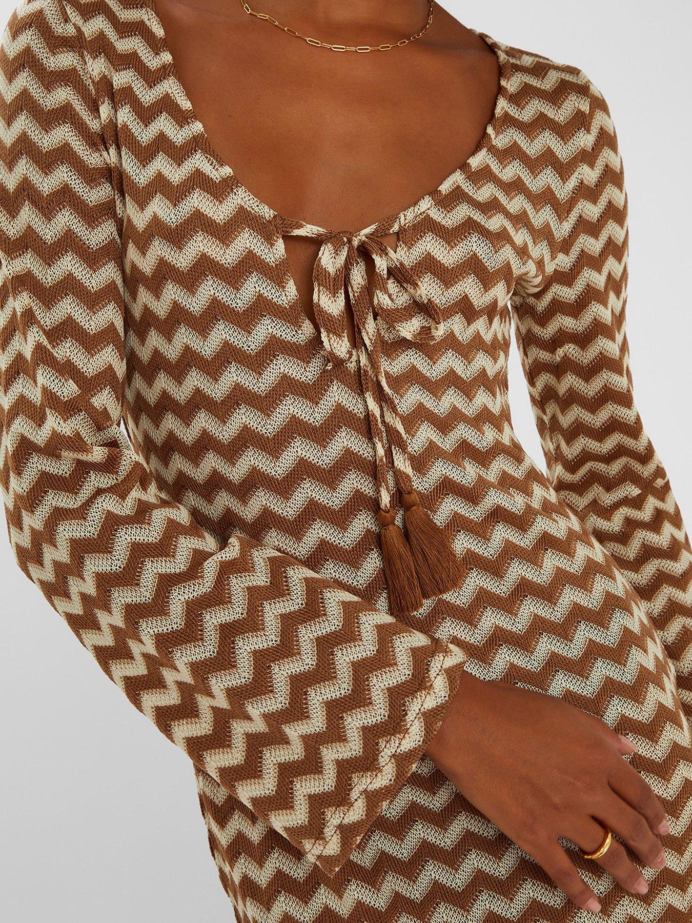 Image 4 of 4 of Accessorize Crochet Midaxi Dress - Natural
