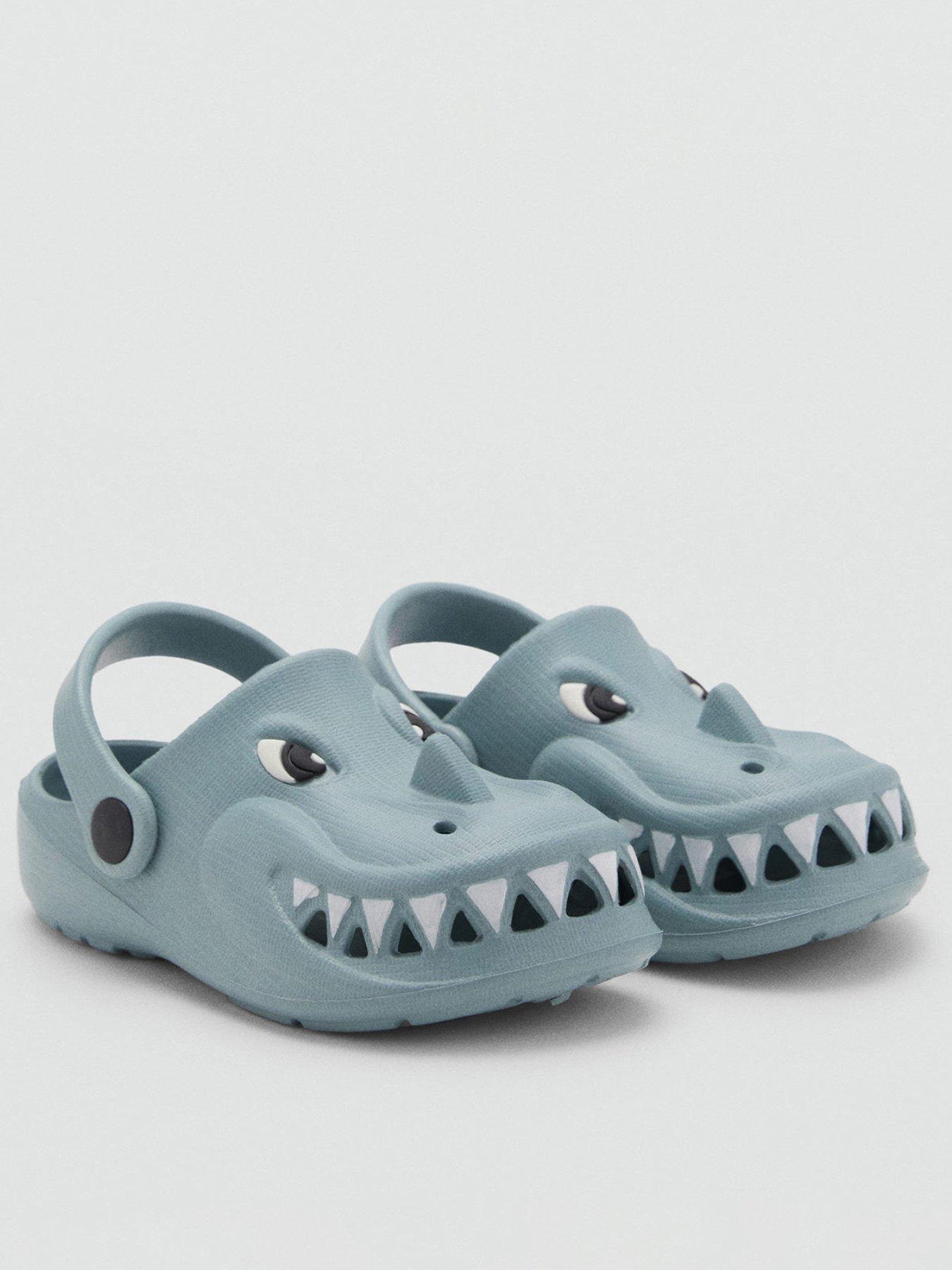 Image of Mango Younger Boys Dragon Sling Back Beach Shoes - Light Blue