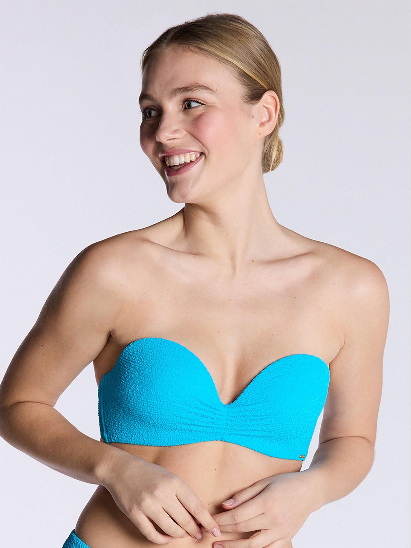 Image 1 of 5 of Boux Avenue Honolulu Strapless Bikini Top - Aqua