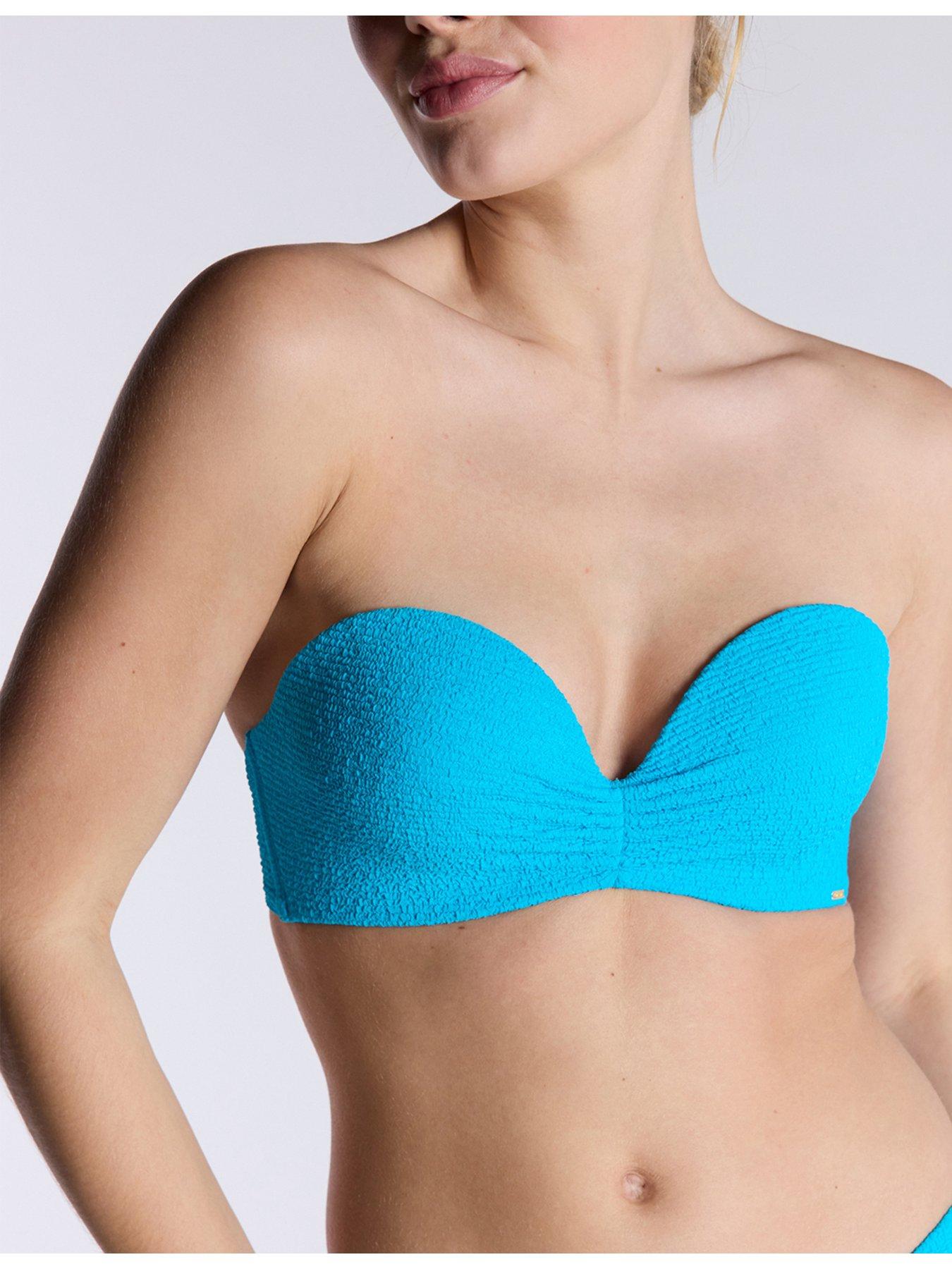 Image 4 of 5 of Boux Avenue Honolulu Strapless Bikini Top - Aqua
