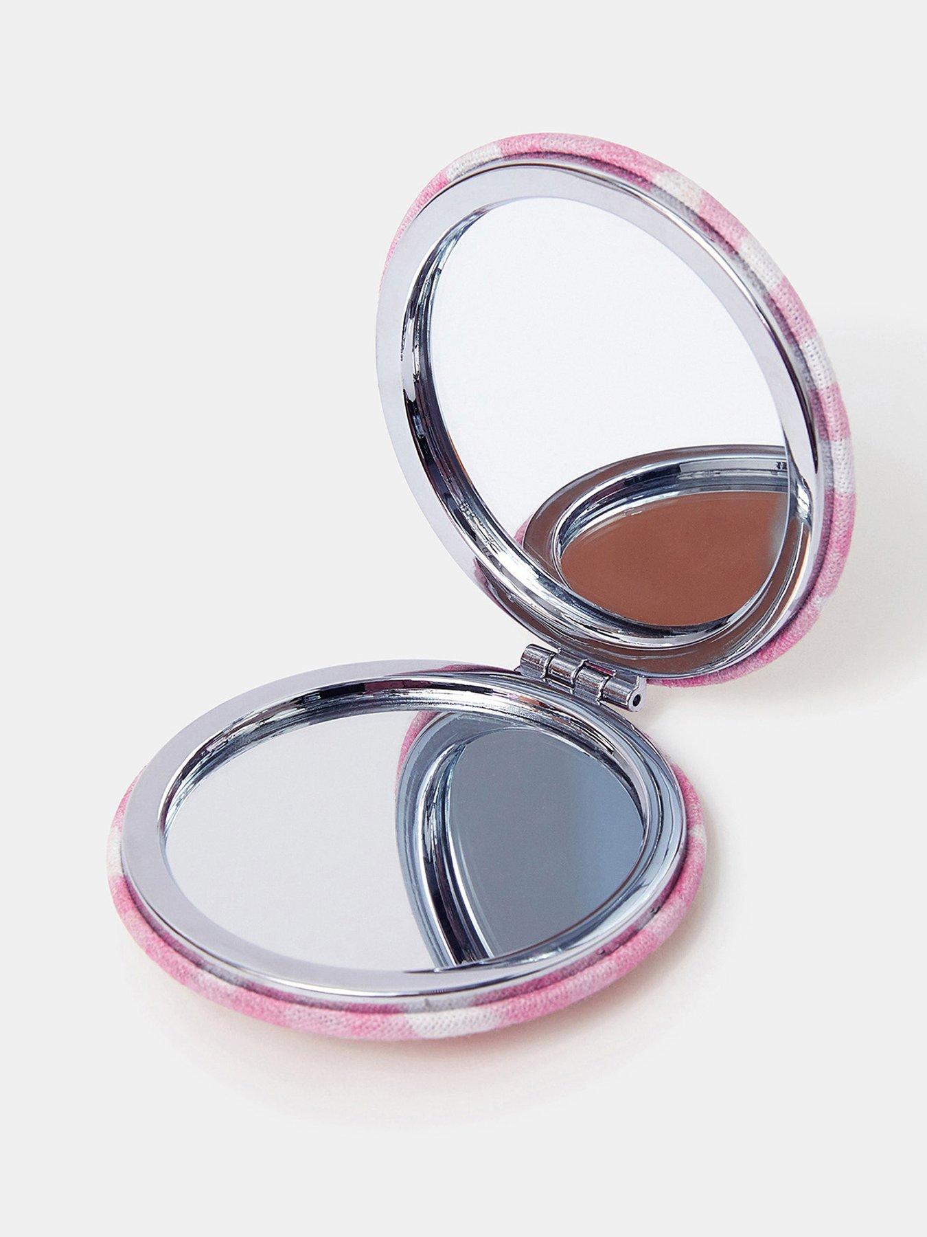 Image 3 of 3 of Accessorize Gingham Cherry Mirror - Pink