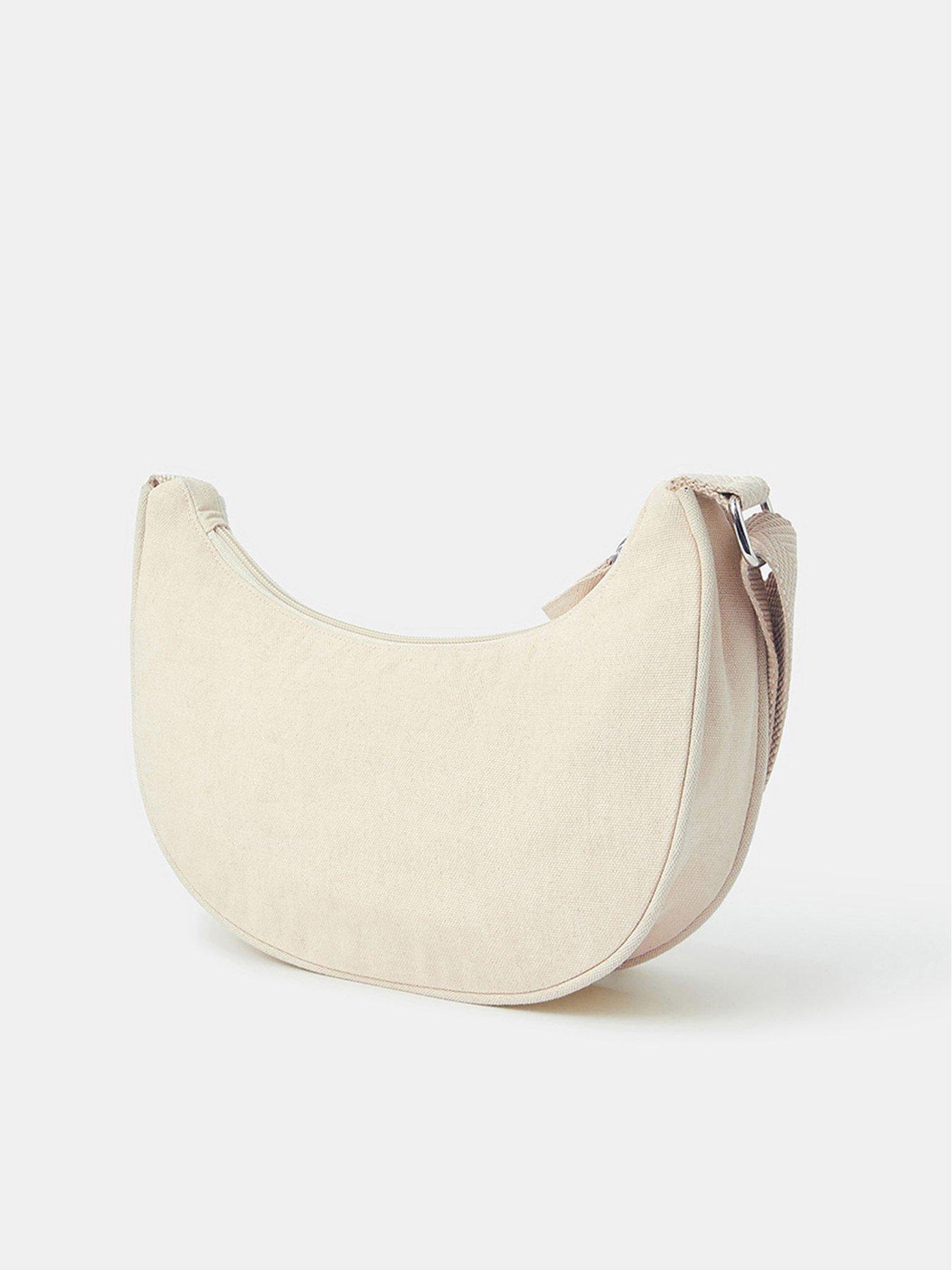 Image 3 of 5 of Accessorize Mirror Embellished Sling Crossbody Bag - White