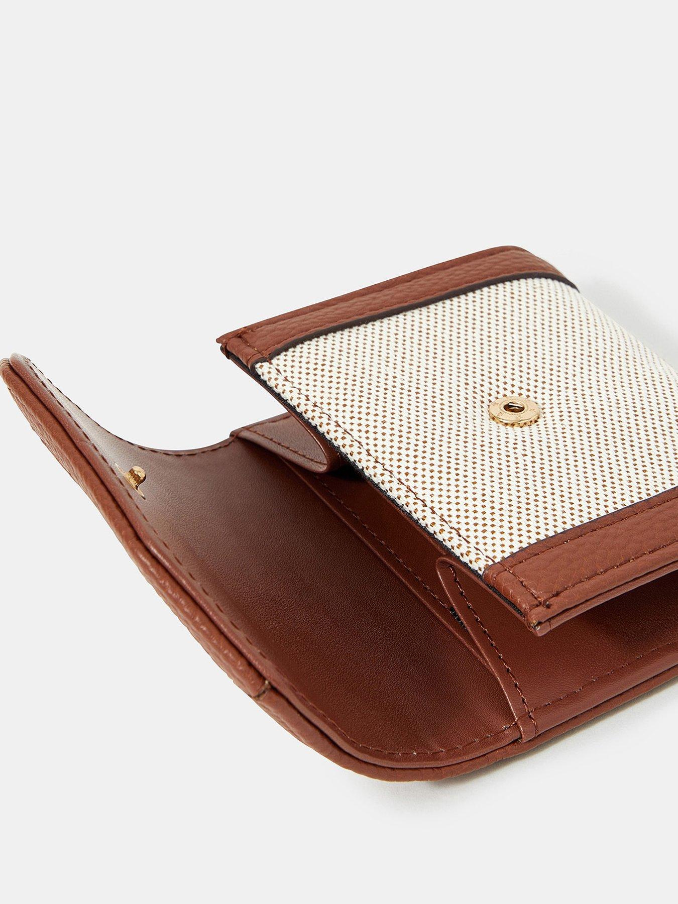 Image 3 of 3 of Accessorize Square Woven Canvas Purse - Natural