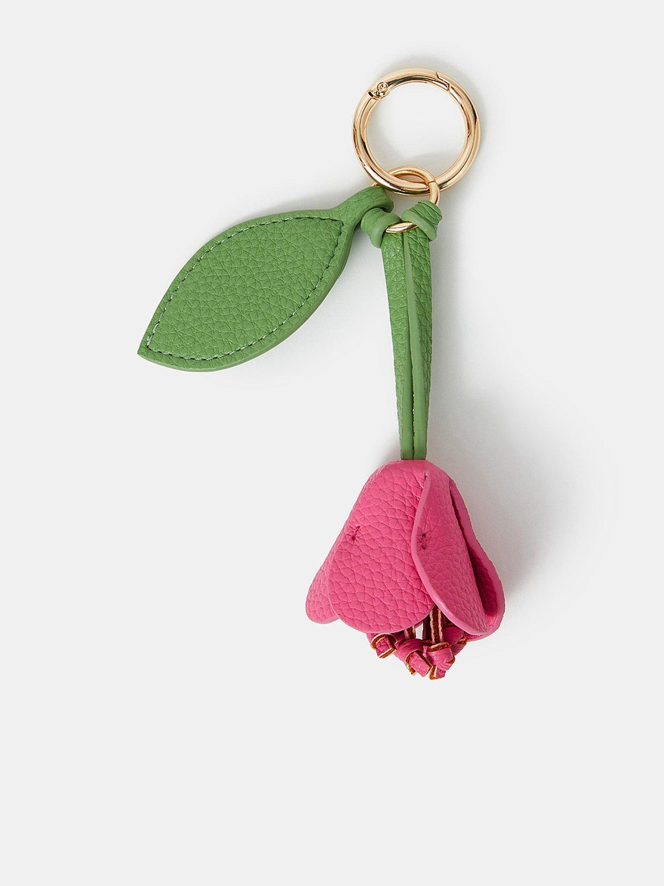 Image 1 of 3 of Accessorize Flower Bag Charm - Pink