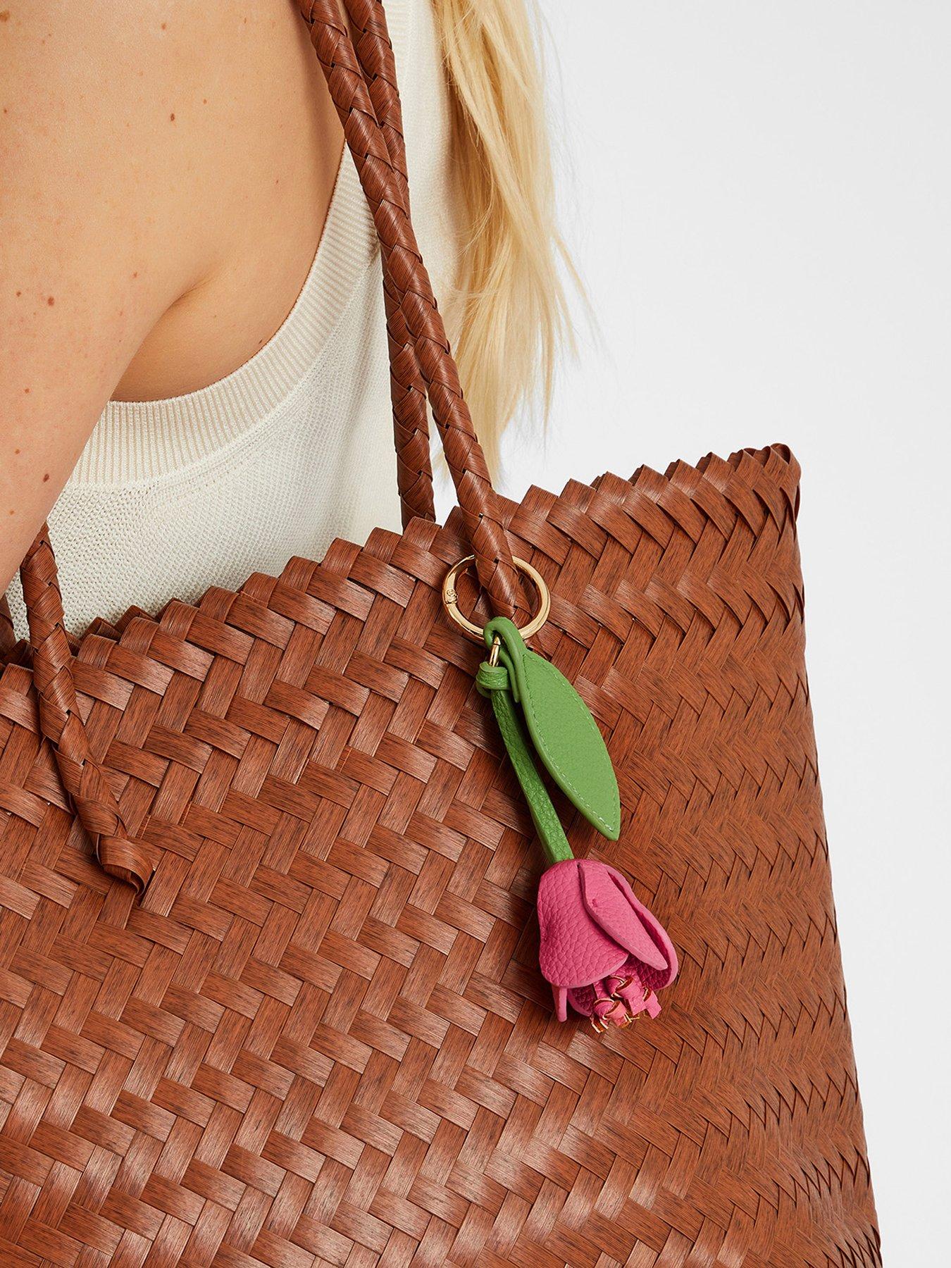 Image 2 of 3 of Accessorize Flower Bag Charm - Pink