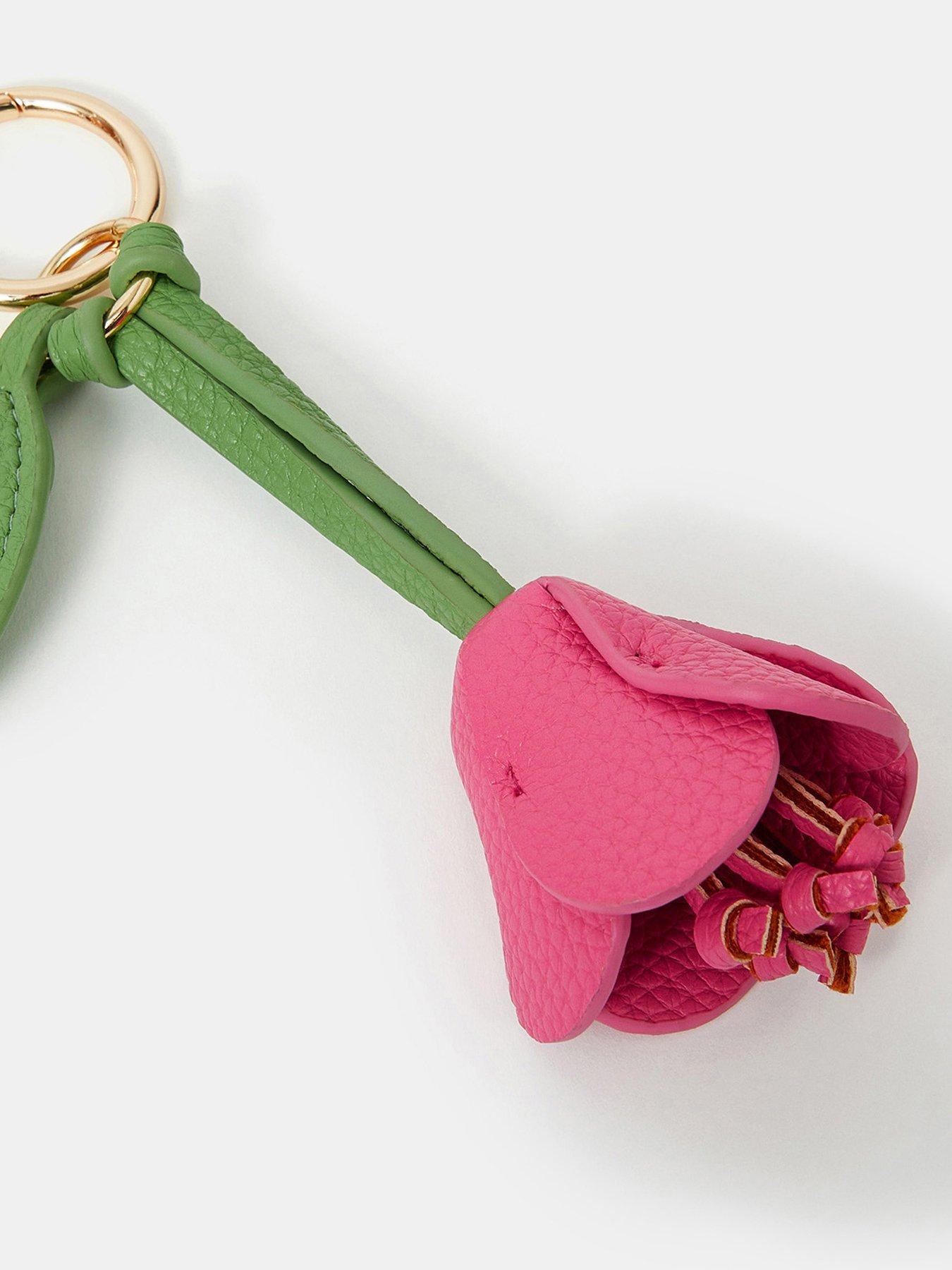 Image 3 of 3 of Accessorize Flower Bag Charm - Pink