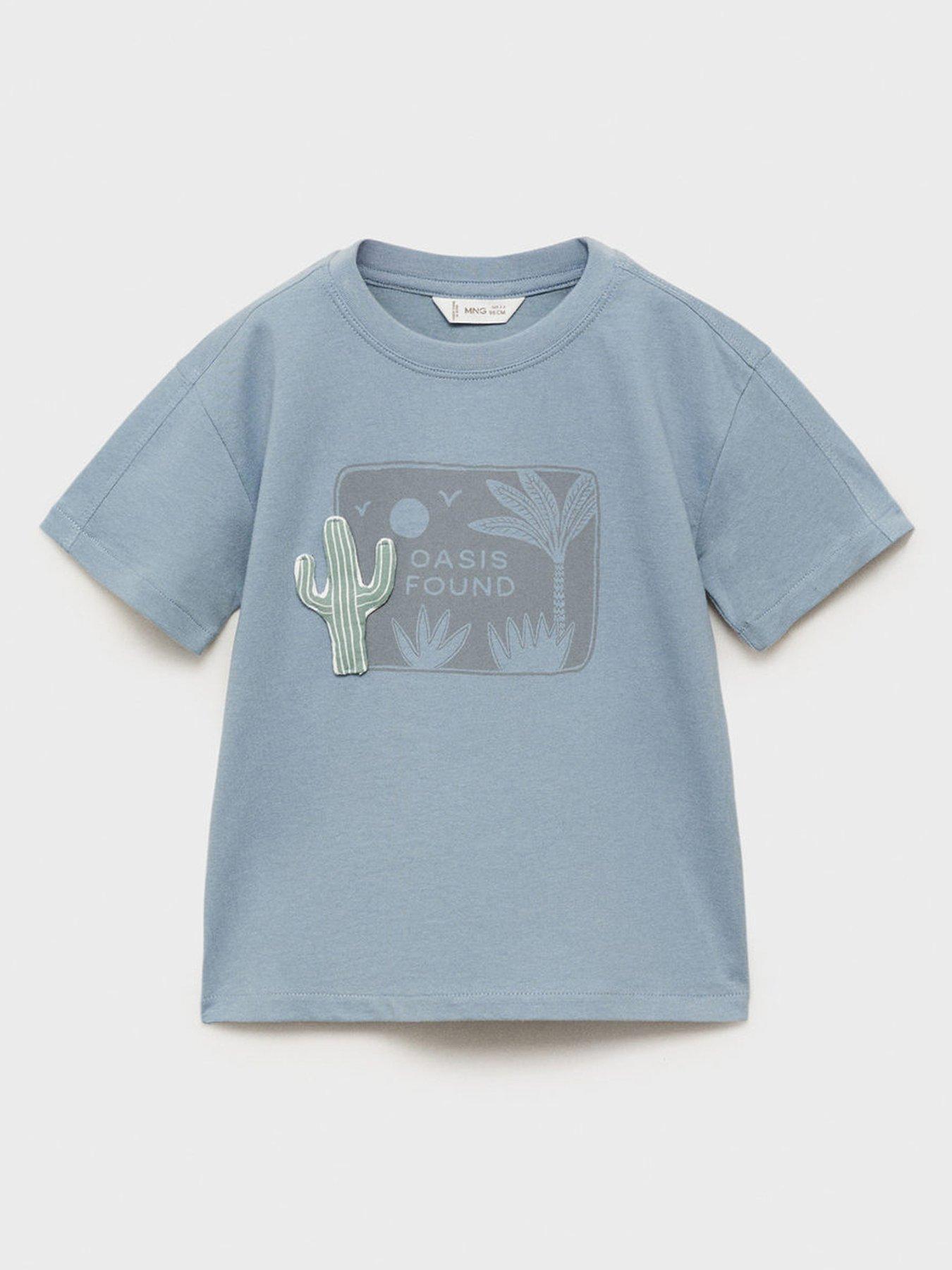 Image of Mango Younger Boys Oasis Short Sleeve Tshirt - Blue