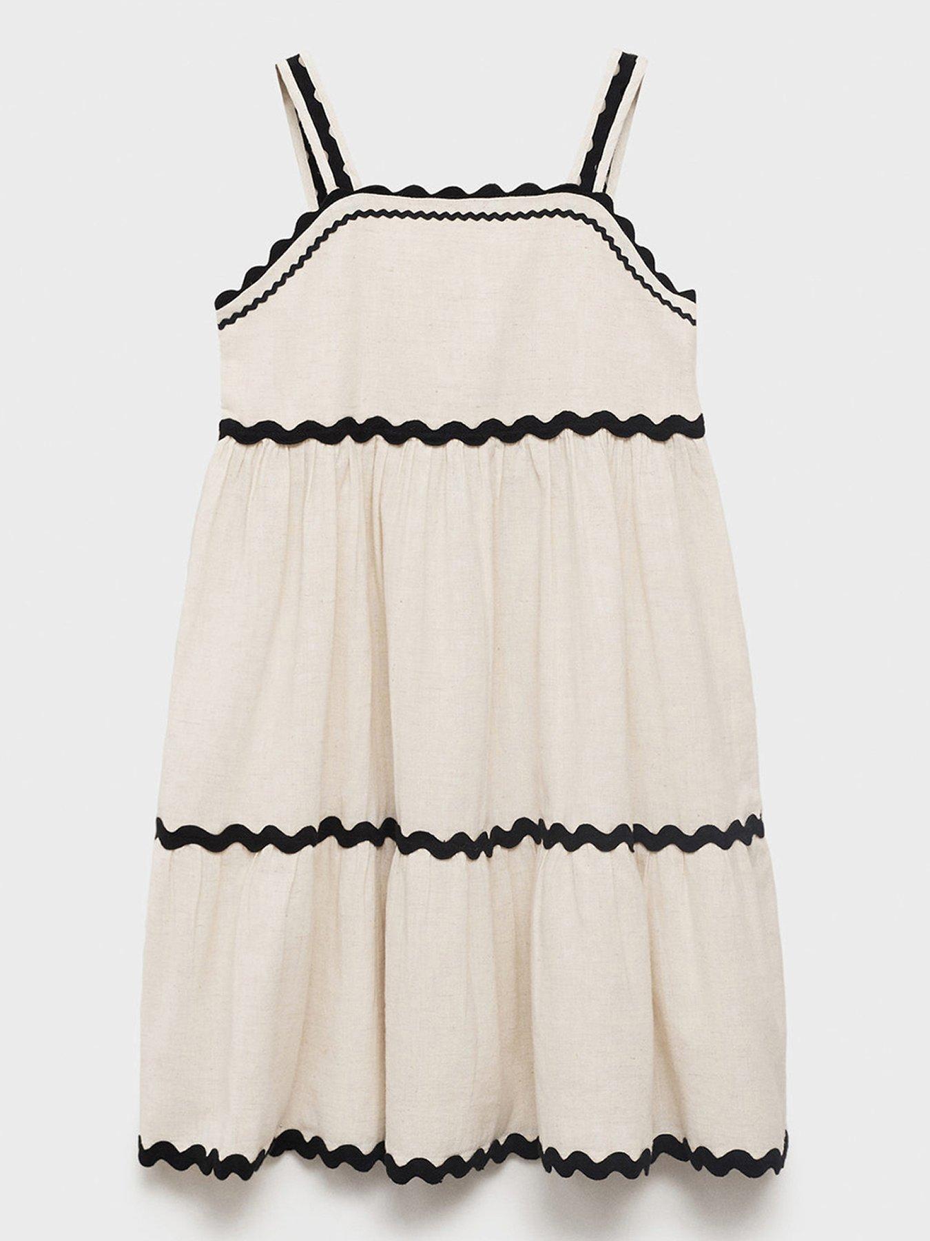 undefined Girls Emilia Woven Dress - Beige