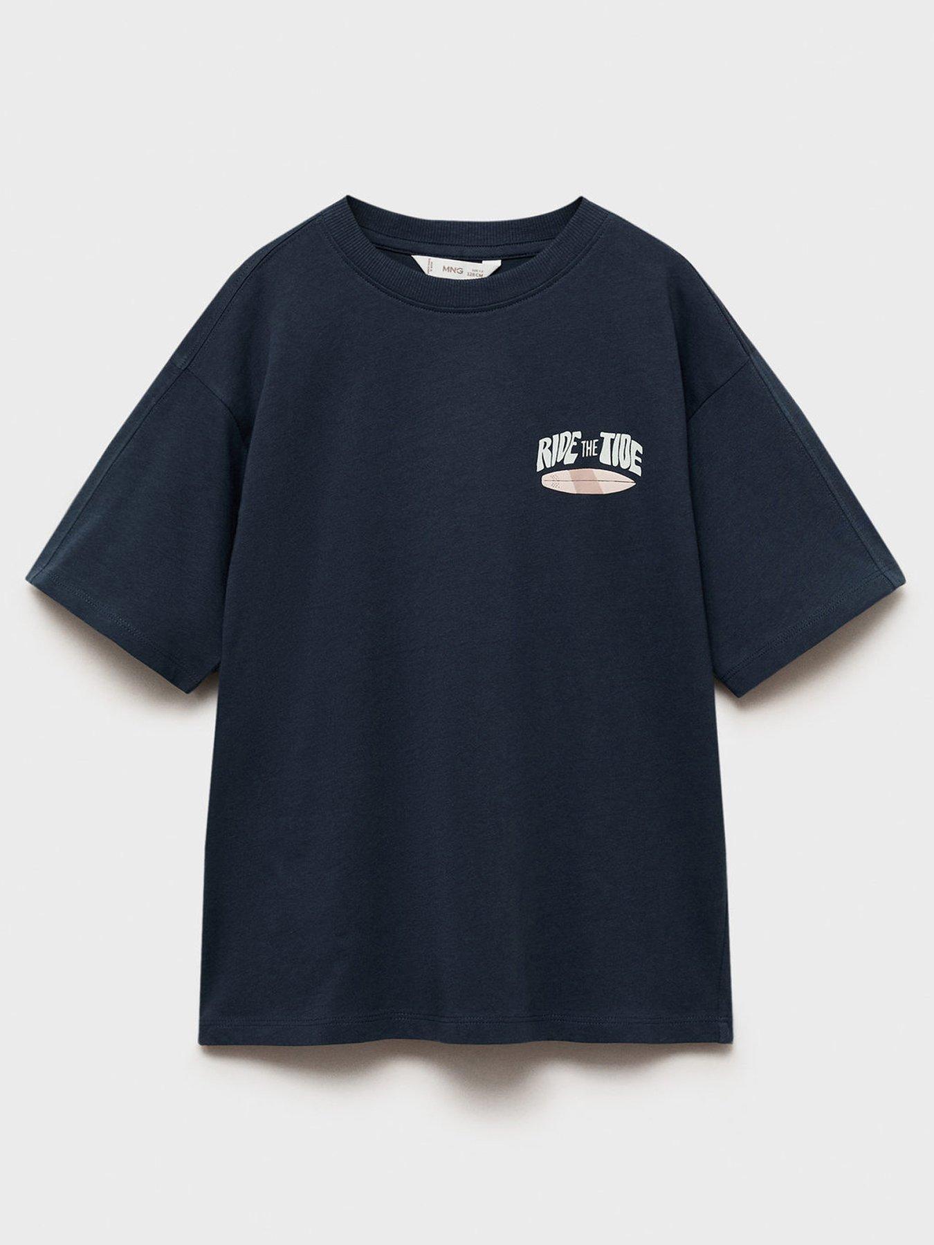 Image of Mango Boys Ride The Tide Short Sleeve T-Shirt - Navy - Navy