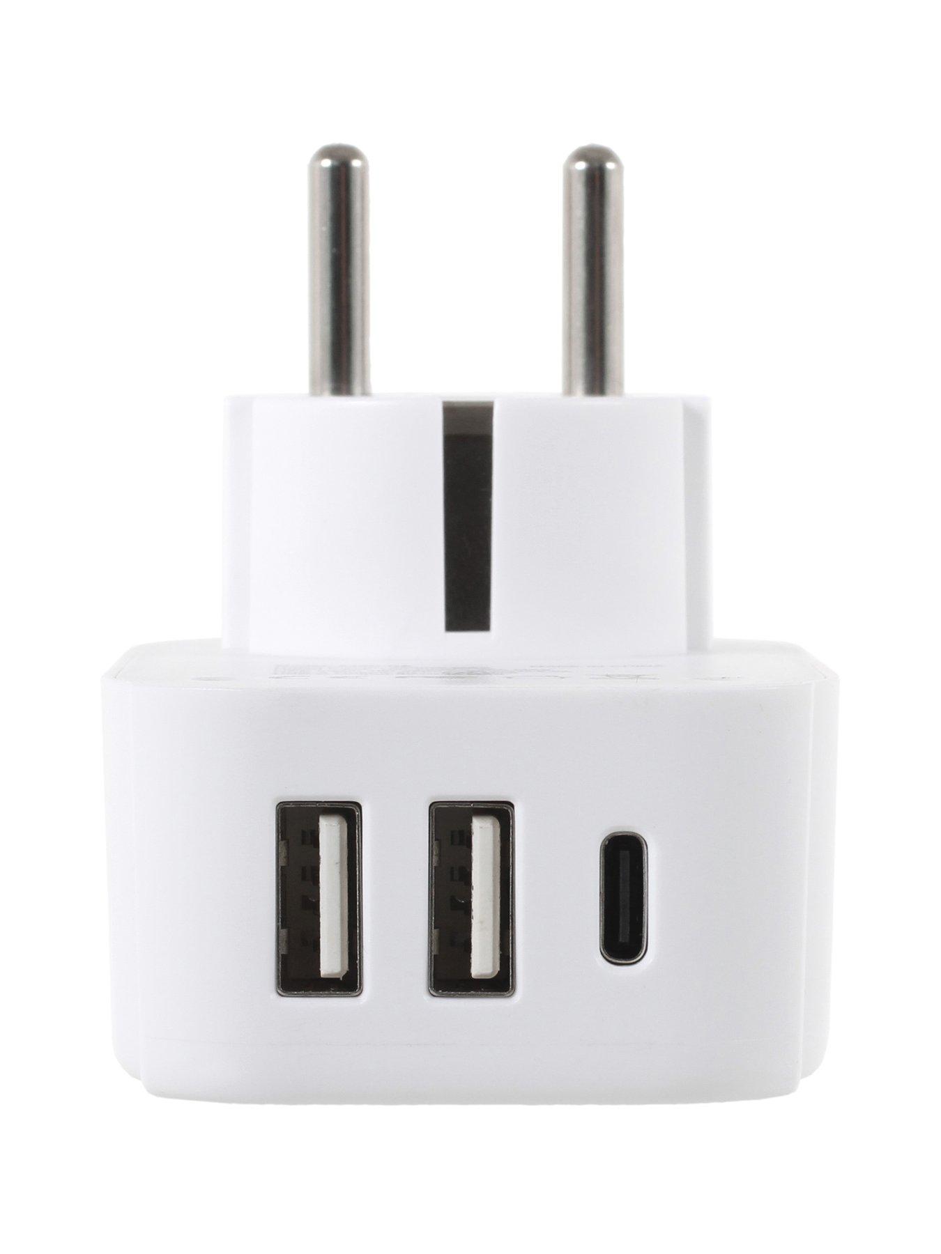 Image 5 of 7 of Lifeventure European Travel Adaptor with USB + USB C