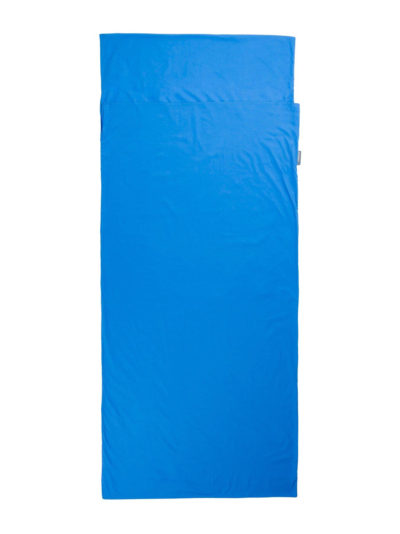 Image 5 of 7 of Lifeventure Rectangular Cotton Sleeping Bag Liner&nbsp;-&nbsp;Blue