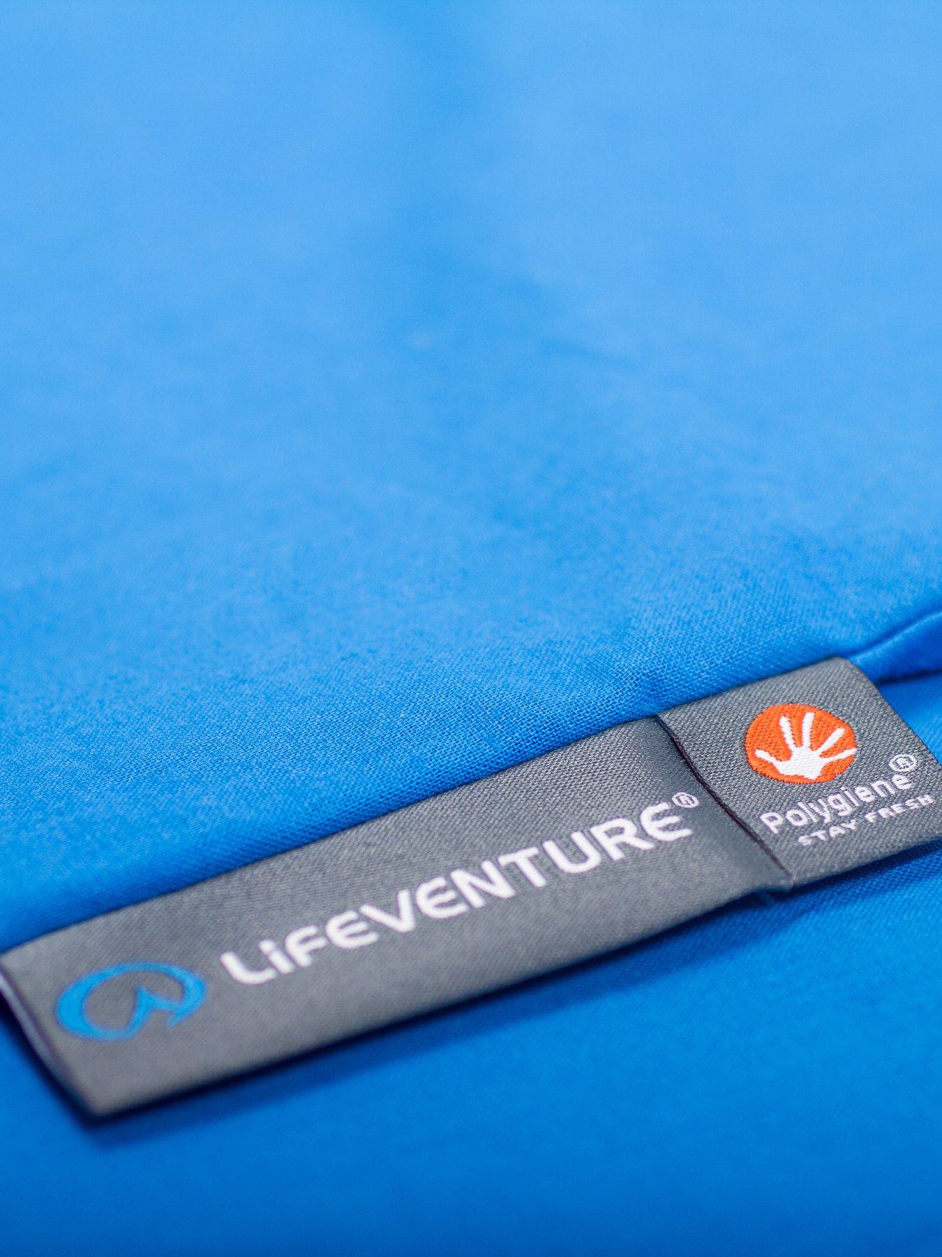 Image 7 of 7 of Lifeventure Rectangular Cotton Sleeping Bag Liner&nbsp;-&nbsp;Blue